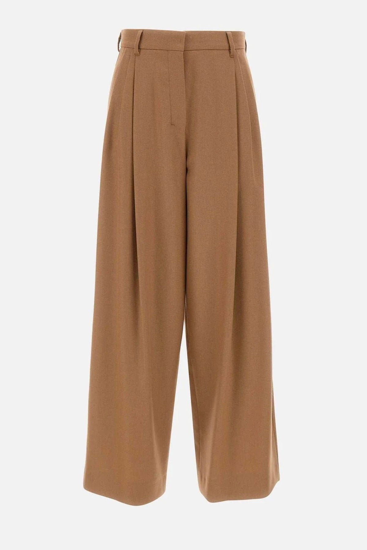 MAXMARA'S BRANDS PANTALONE LUNGO  CAMMELLO / 34 Pantaloni in flanella donna 'S Max Mara Titty