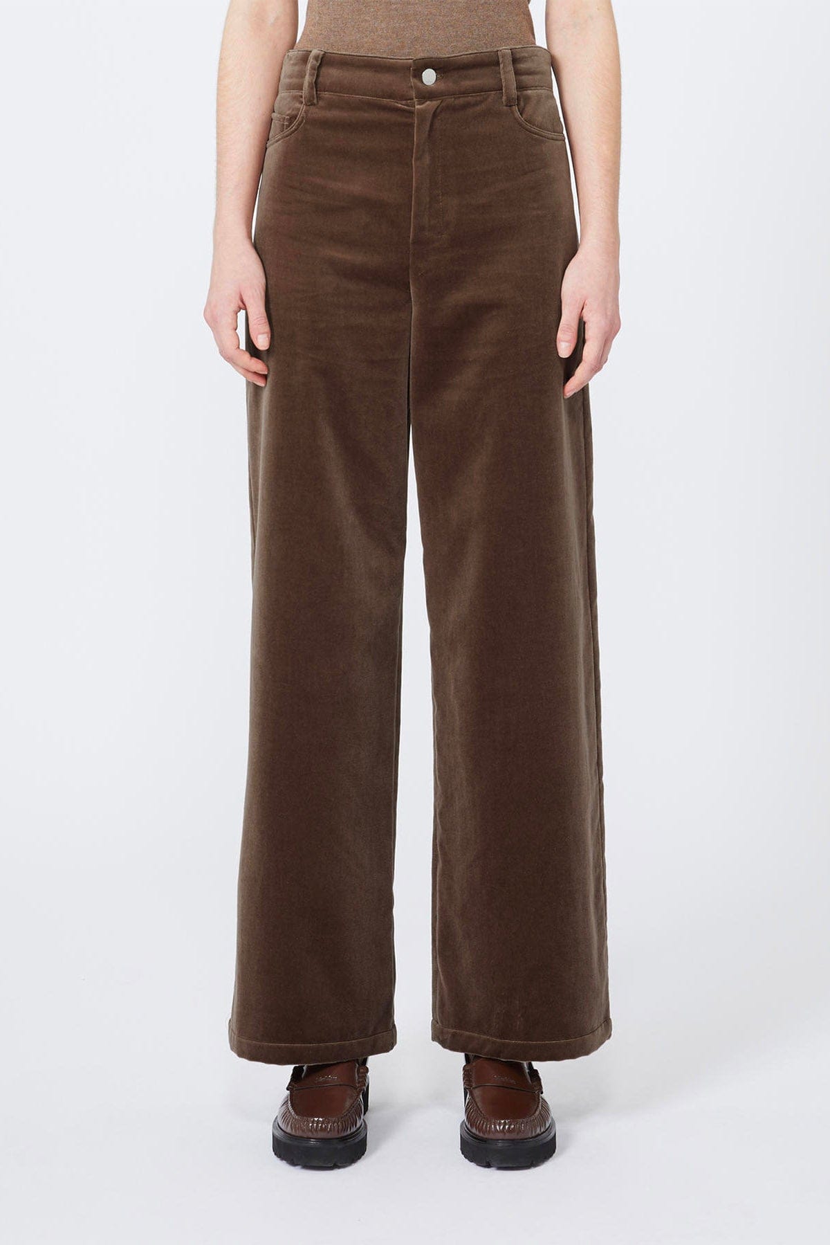 MAXMARA'S BRANDS PANTALONE LUNGO  CAMMELLO / 34 Pantaloni in velluto donna 'S Max Mara Eiffel