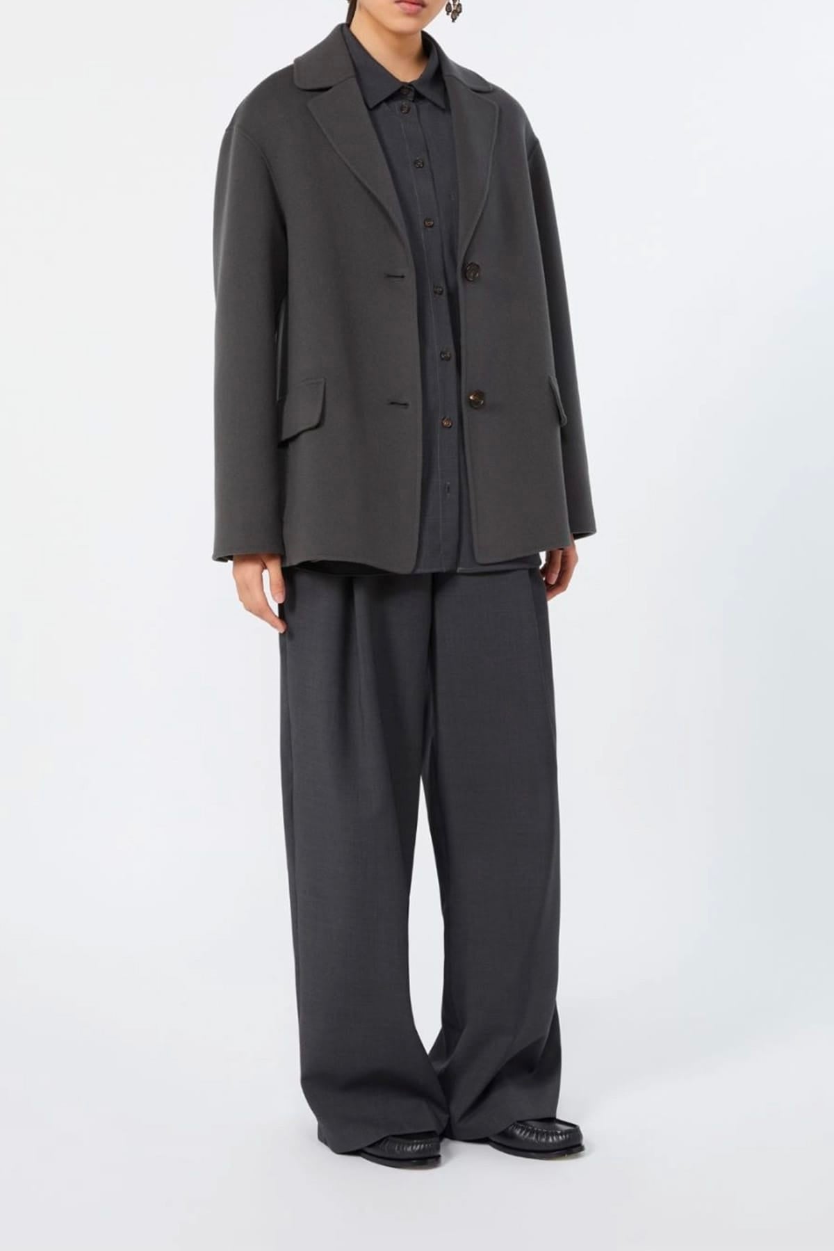 MAXMARA'S BRANDS PANTALONE LUNGO  CARBONE / 34 Pantaloni fluidi donna 'S Max Mara Smmtaro