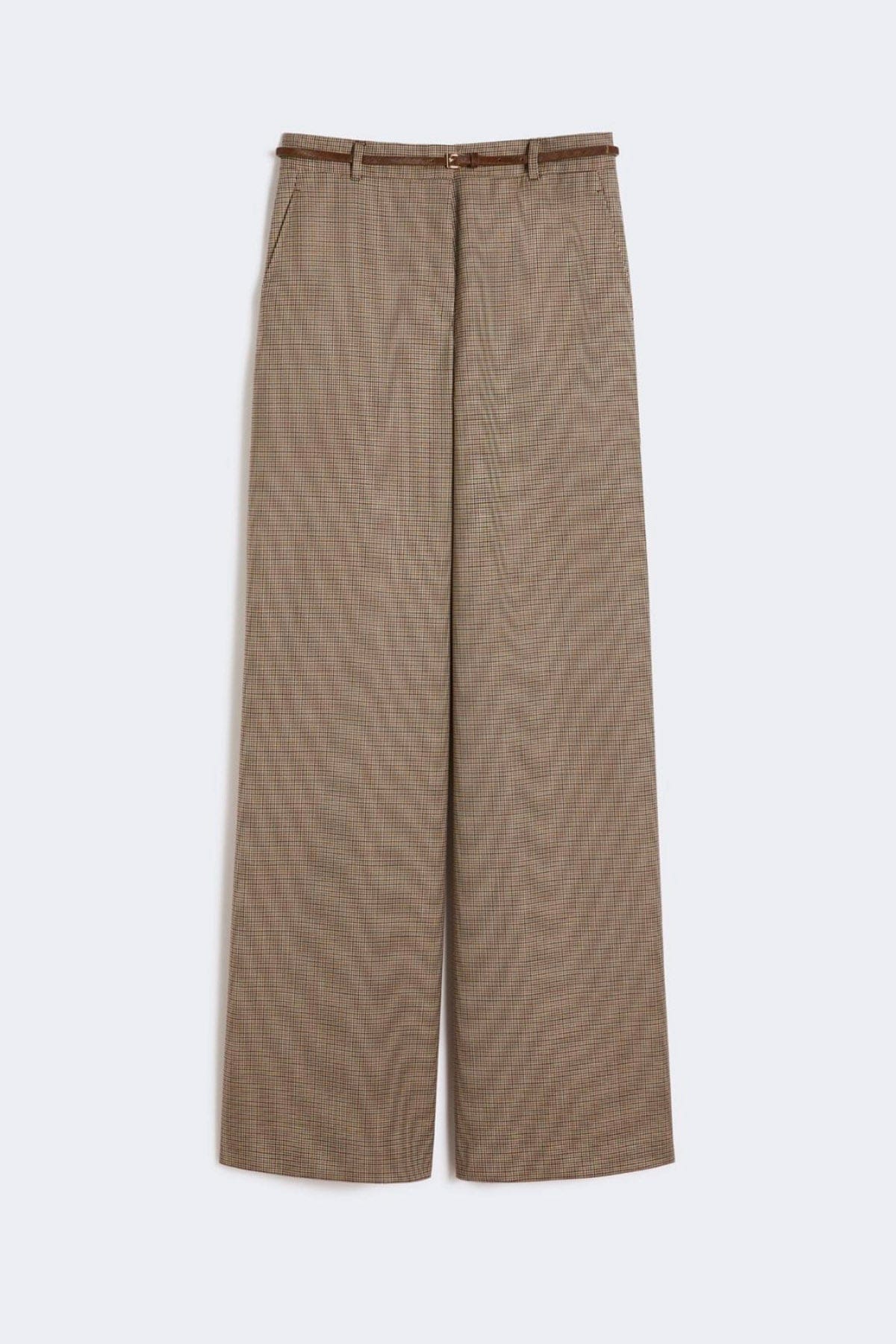 MAXMARA'S BRANDS PANTALONE LUNGO  CHECK CARAMELLO / NERO / 34 Pantaloni donna Max Mara Studio Mstcicala