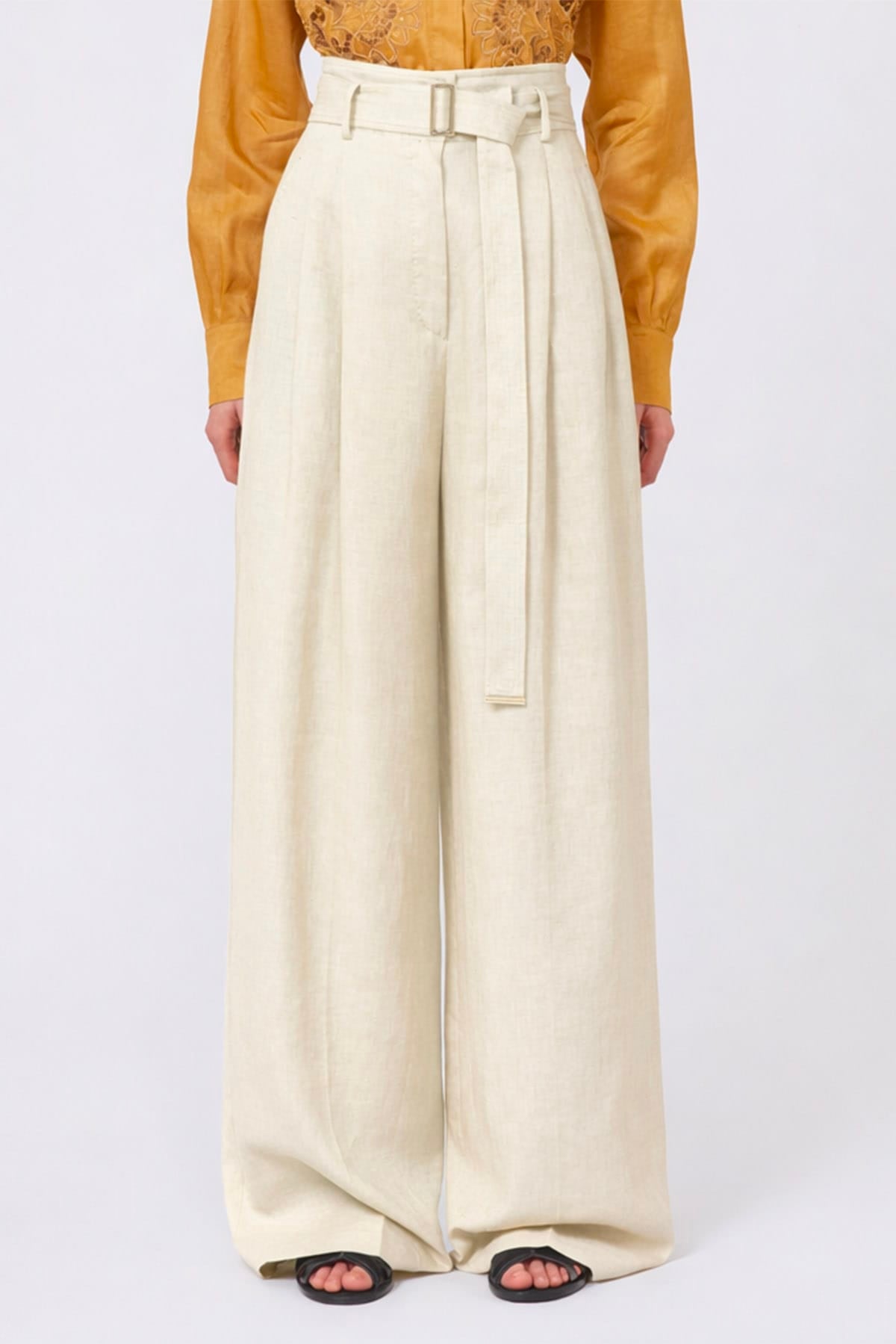 MAXMARA'S BRANDS PANTALONE LUNGO  CORDA / 34 Pantaloni in lino donna Max Mara Studio Mstmateria