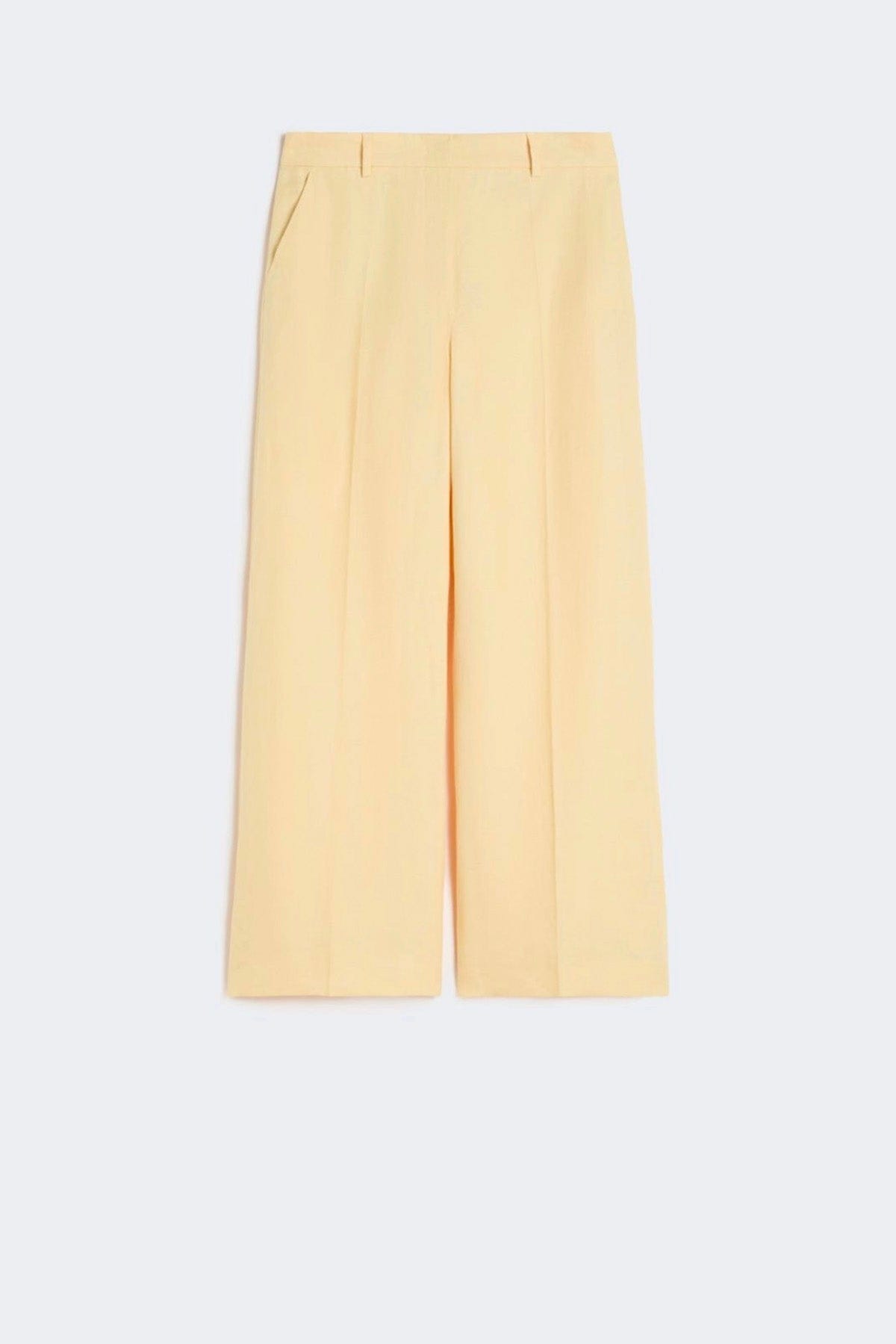 MAXMARA'S BRANDS PANTALONE LUNGO  CREMA / 34 Pantaloni in lino donna Max Mara Weekend Wkdmalizia