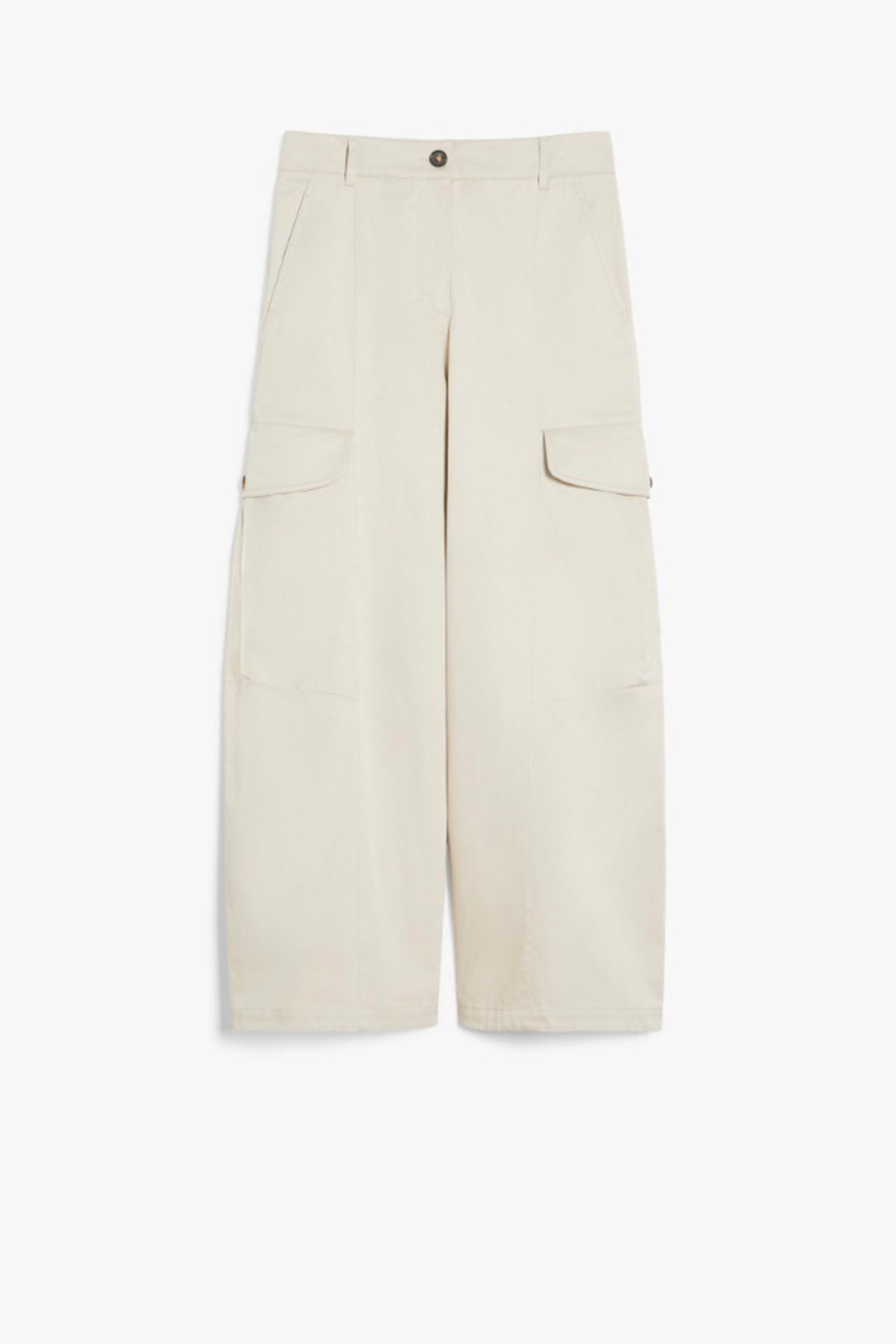 MAXMARA&#39;S BRANDS PANTALONE LUNGO  ECRU / 34 Pantalone cargo over bianchi &#39;S Max Mara Rosatea