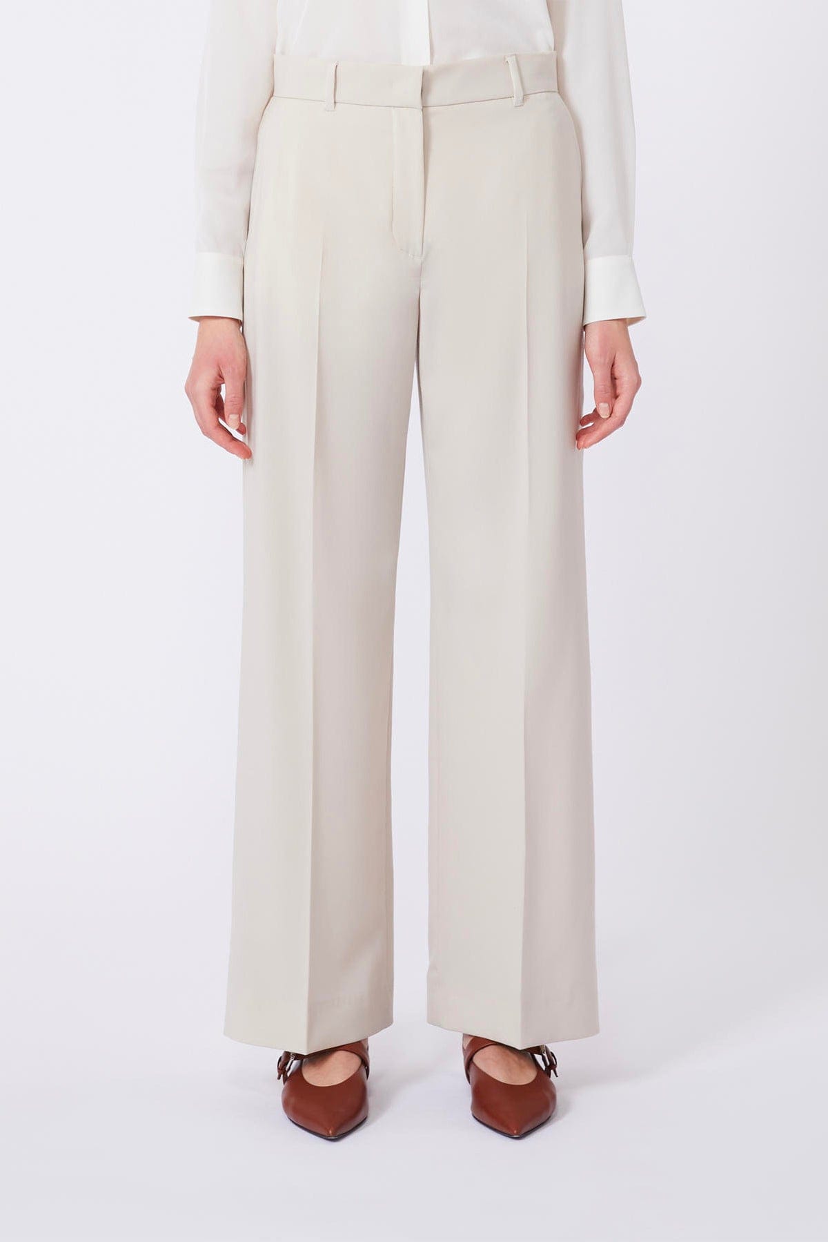 MAXMARA'S BRANDS PANTALONE LUNGO  ECRU / 34 Pantaloni eleganti donna Max Mara Weekend Wkdcorone