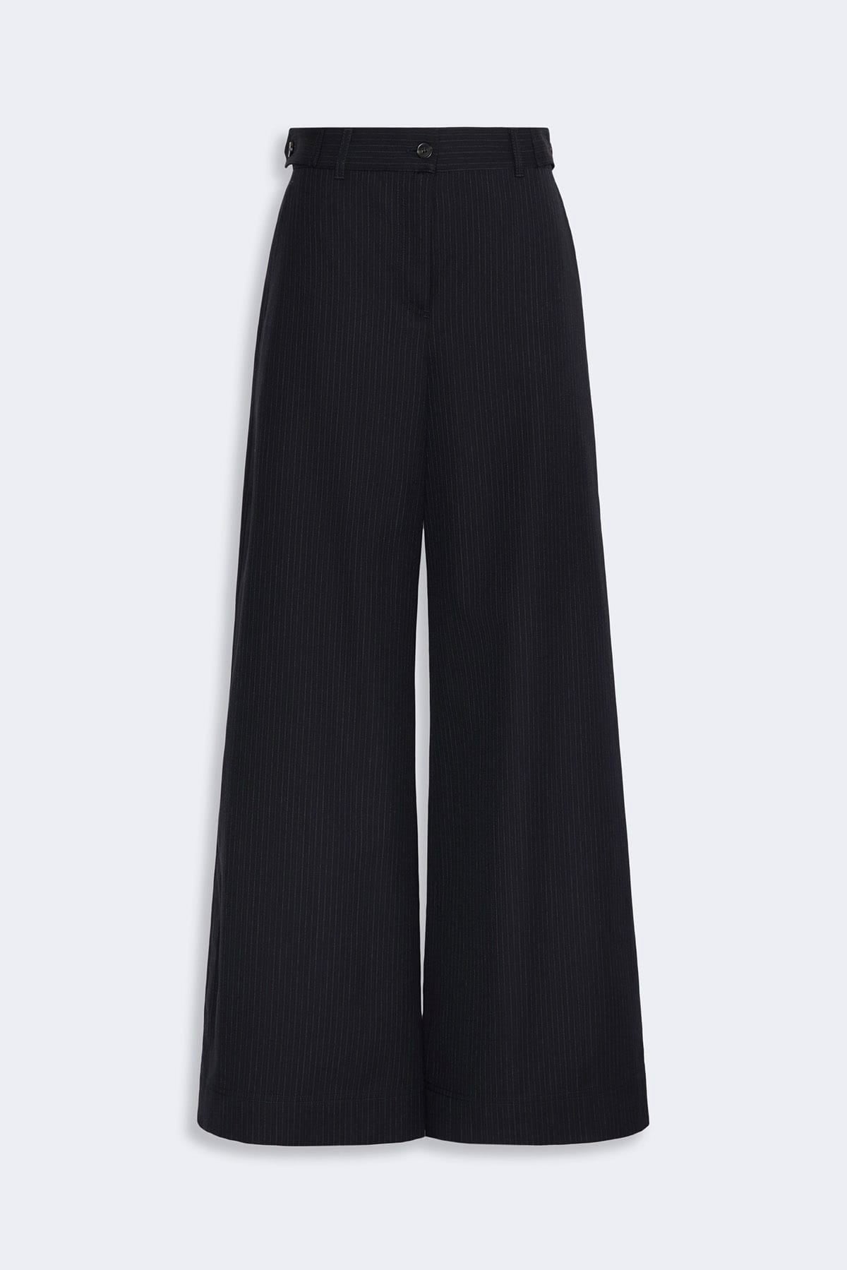 MAXMARA'S BRANDS PANTALONE LUNGO  GESSATO BLU / 34 Pantaloni gessati blu donna Max Mara Weekend Wkdbravo