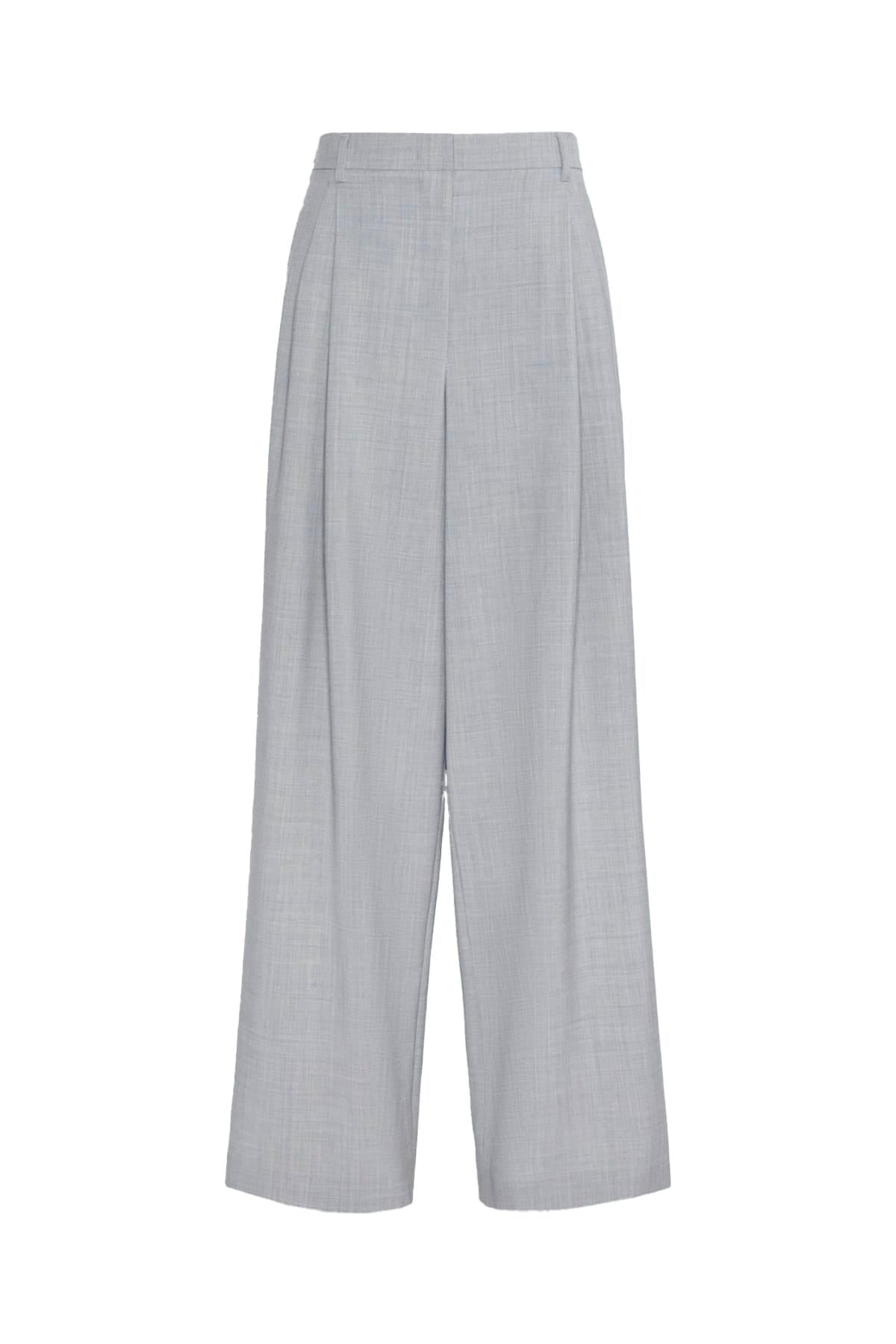MAXMARA'S BRANDS PANTALONE LUNGO  GRIGIO / 34 Pantaloni over donna 'S Max Mara Smmtartufo