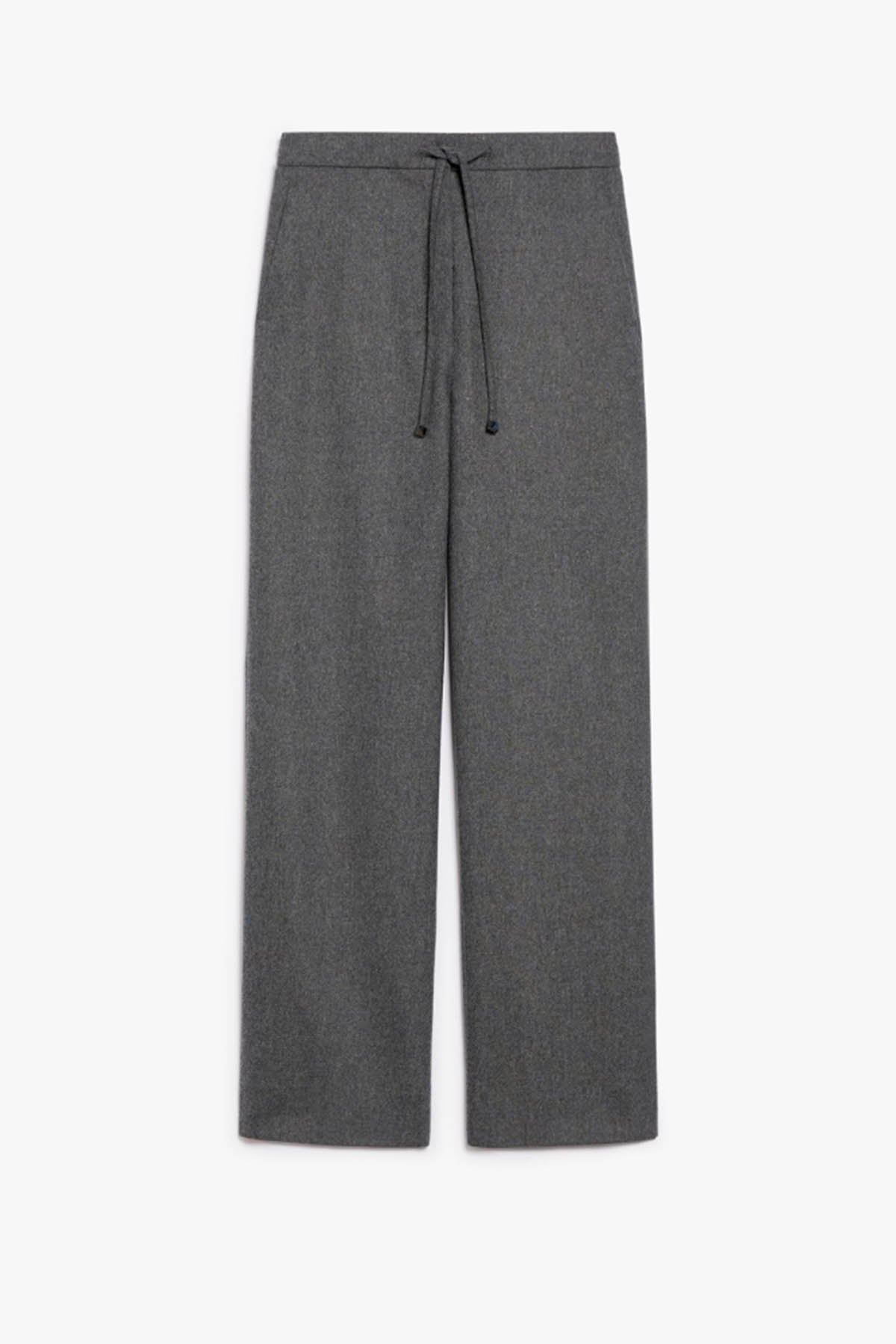 MAXMARA'S BRANDS PANTALONE LUNGO  GRIGIO MEDIO / 34 Pantaloni in Lana Donna 'S Max Mara Floria