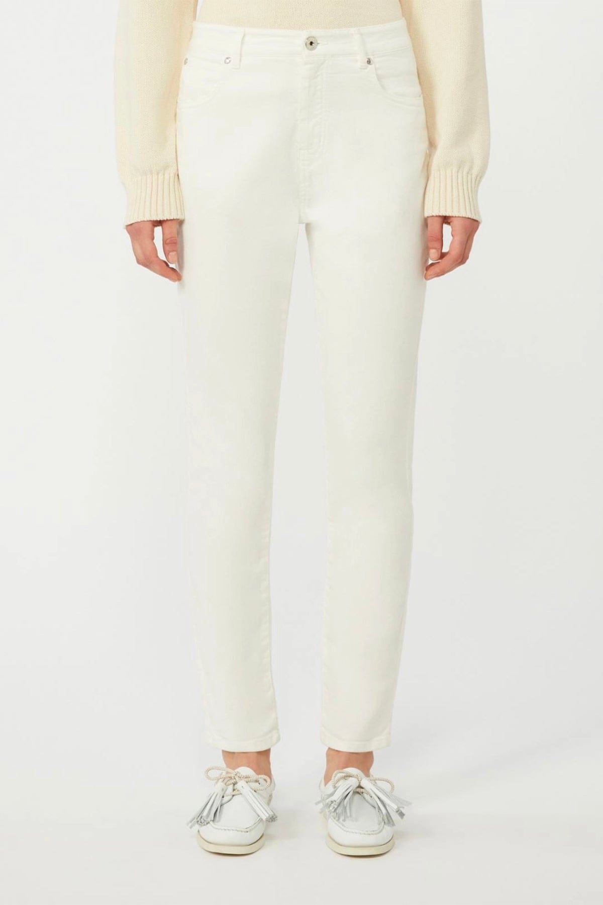 MAXMARA'S BRANDS PANTALONE LUNGO  Jeans bianchi donna slim Weekend Max Mara Wkdabituro