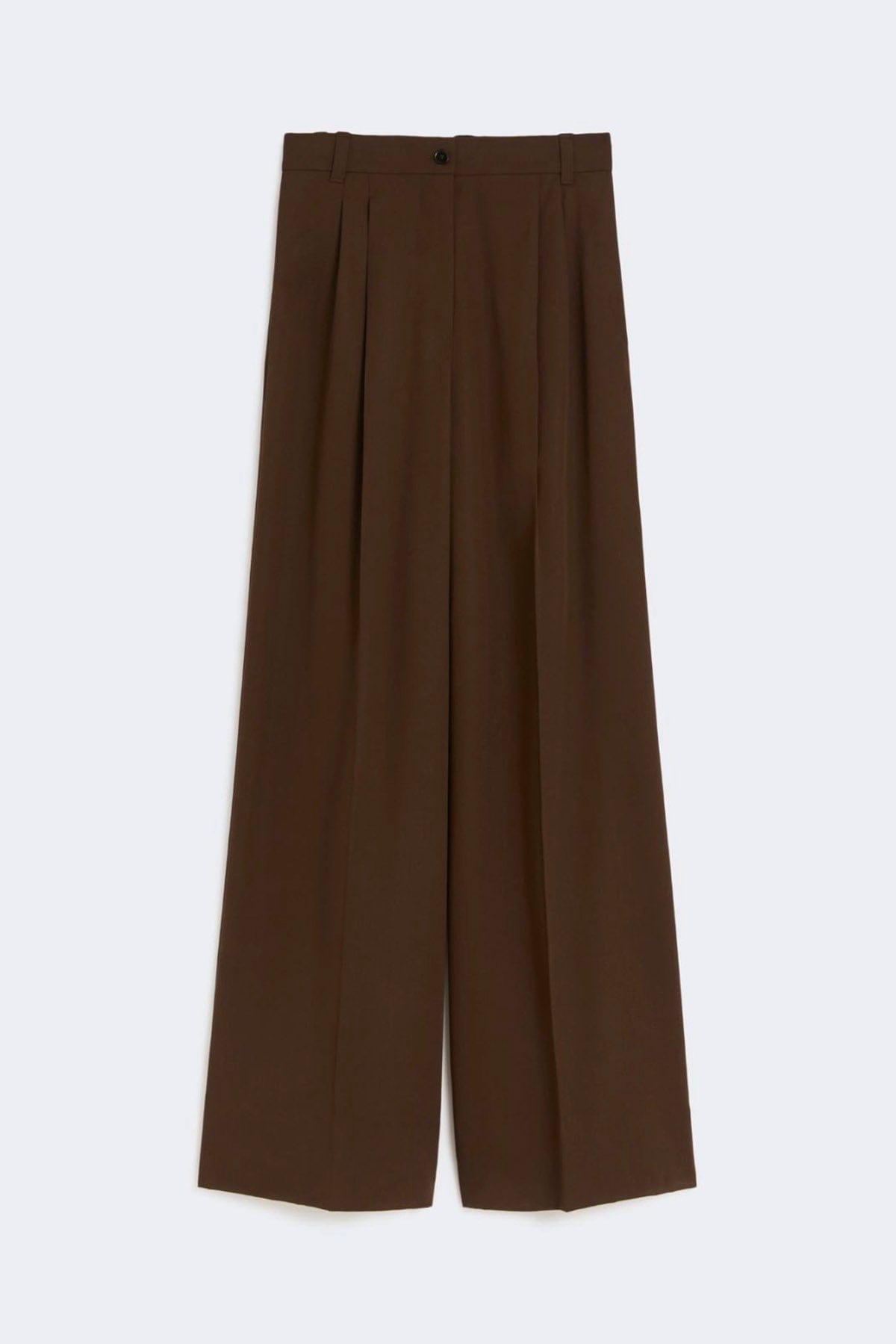MAXMARA'S BRANDS PANTALONE LUNGO  MARRONE / 34 Pantaloni marroni in lana donna Max Mara Weekend Garenna