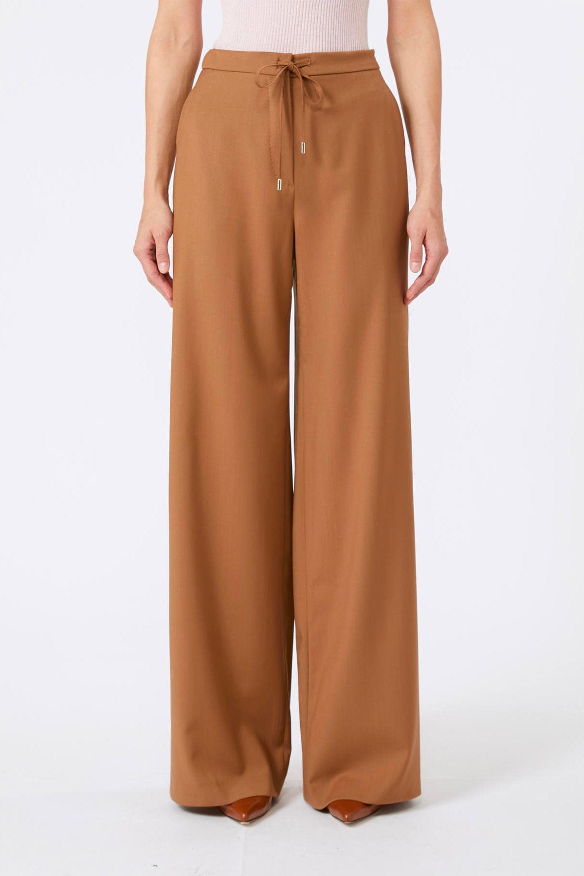 MAXMARA'S BRANDS PANTALONE LUNGO  MARRONE VISONE / 34 Pantalone lungo in lana donna Studio Max Mara Berard
