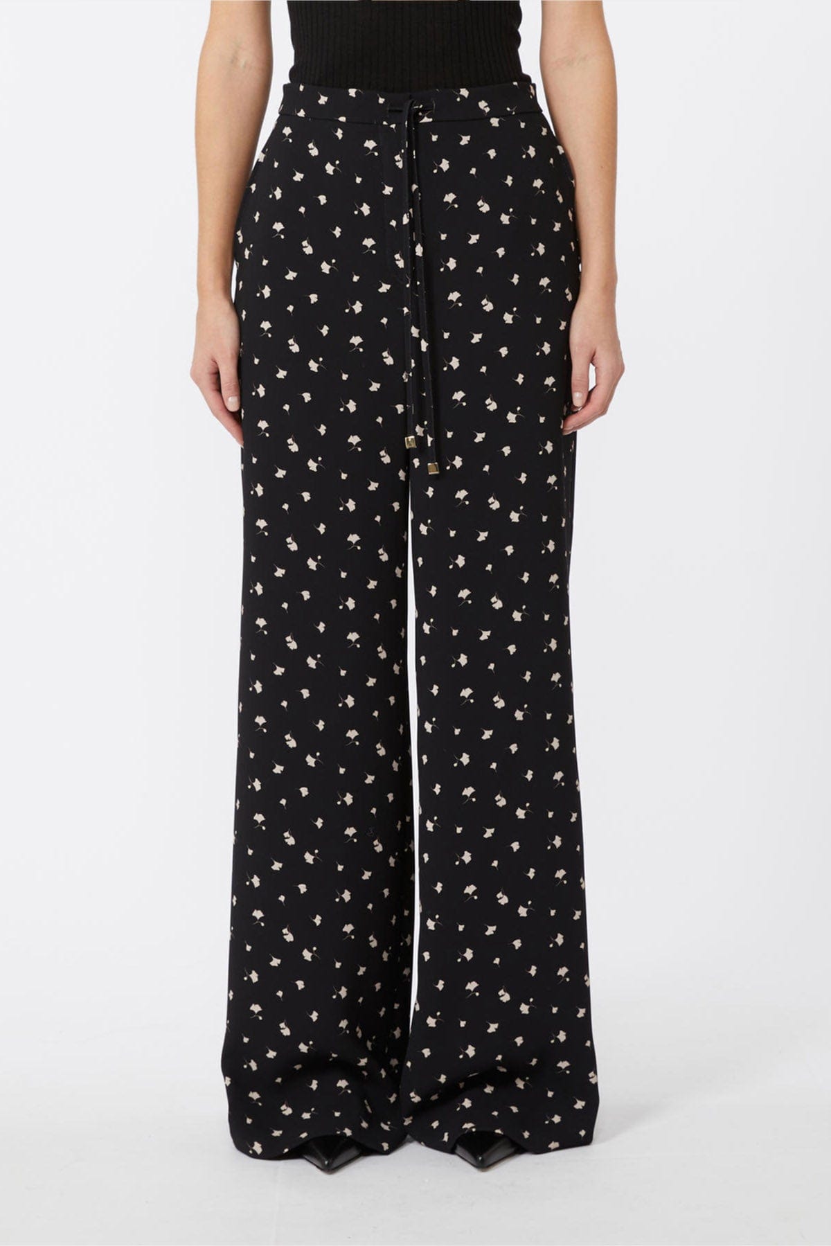 MAXMARA'S BRANDS PANTALONE LUNGO  NERO FANTASIA / 34 Pantalone lungo over donna Studio Max Mara Veliero