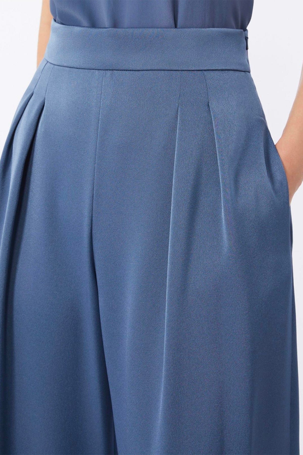 MAXMARA'S BRANDS PANTALONE LUNGO  BLU OPALE / 34 Pantalone ampio donna Max Mara Studio Elegante Msedivo