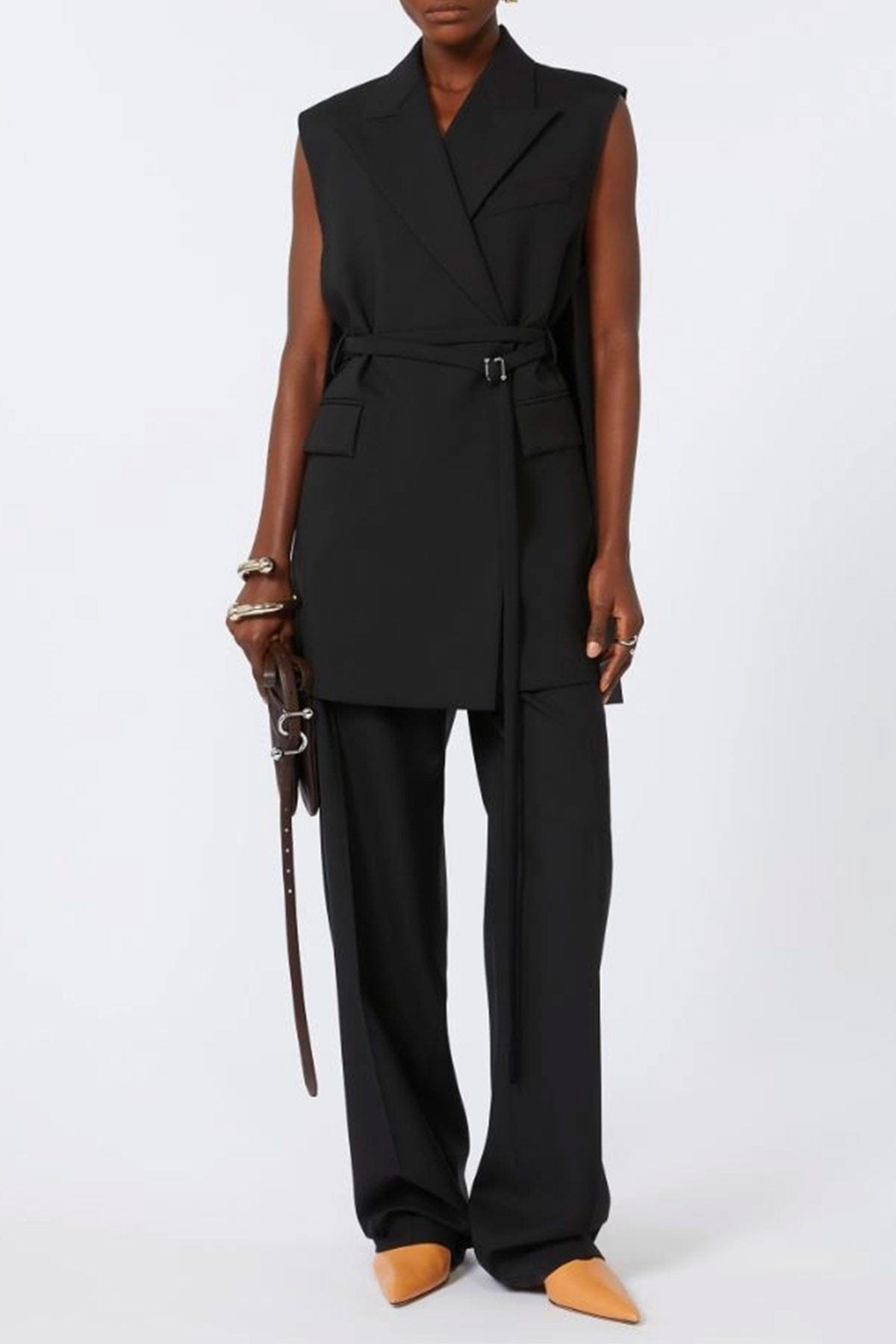 MAXMARA&#39;S BRANDS PANTALONE LUNGO  Pantalone ampio donna nero Sportmax Salvo