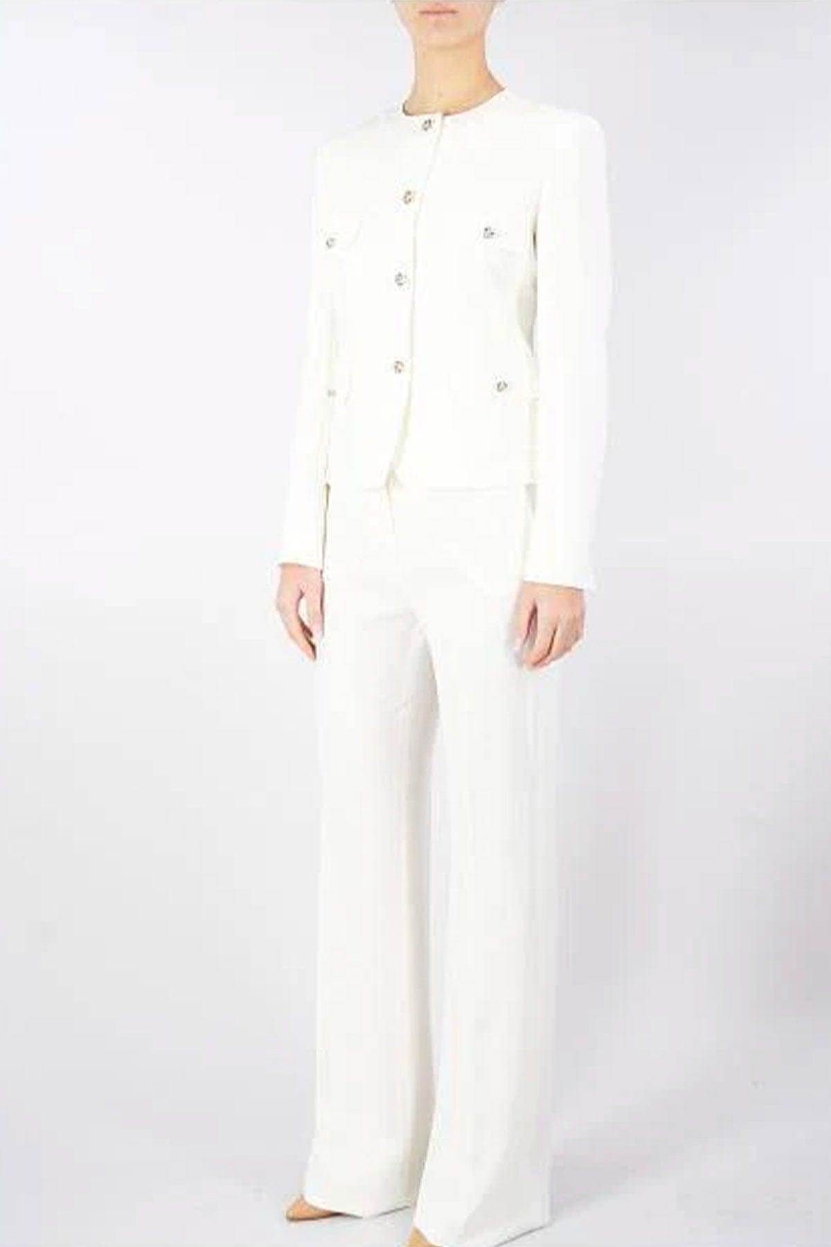 MAXMARA&#39;S BRANDS PANTALONE LUNGO  Pantalone bianco burro donna Studio Max Mara Haven