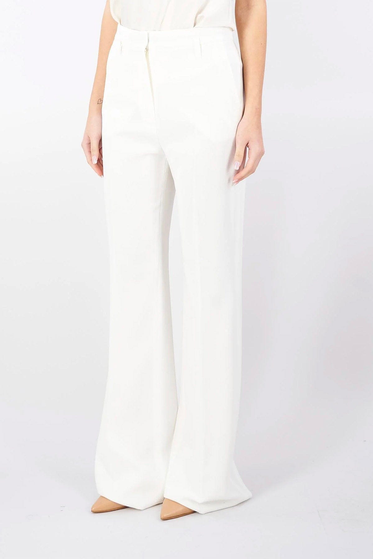 MAXMARA'S BRANDS PANTALONE LUNGO  BIANCO BURRO / 34 Pantalone bianco burro donna Studio Max Mara Haven