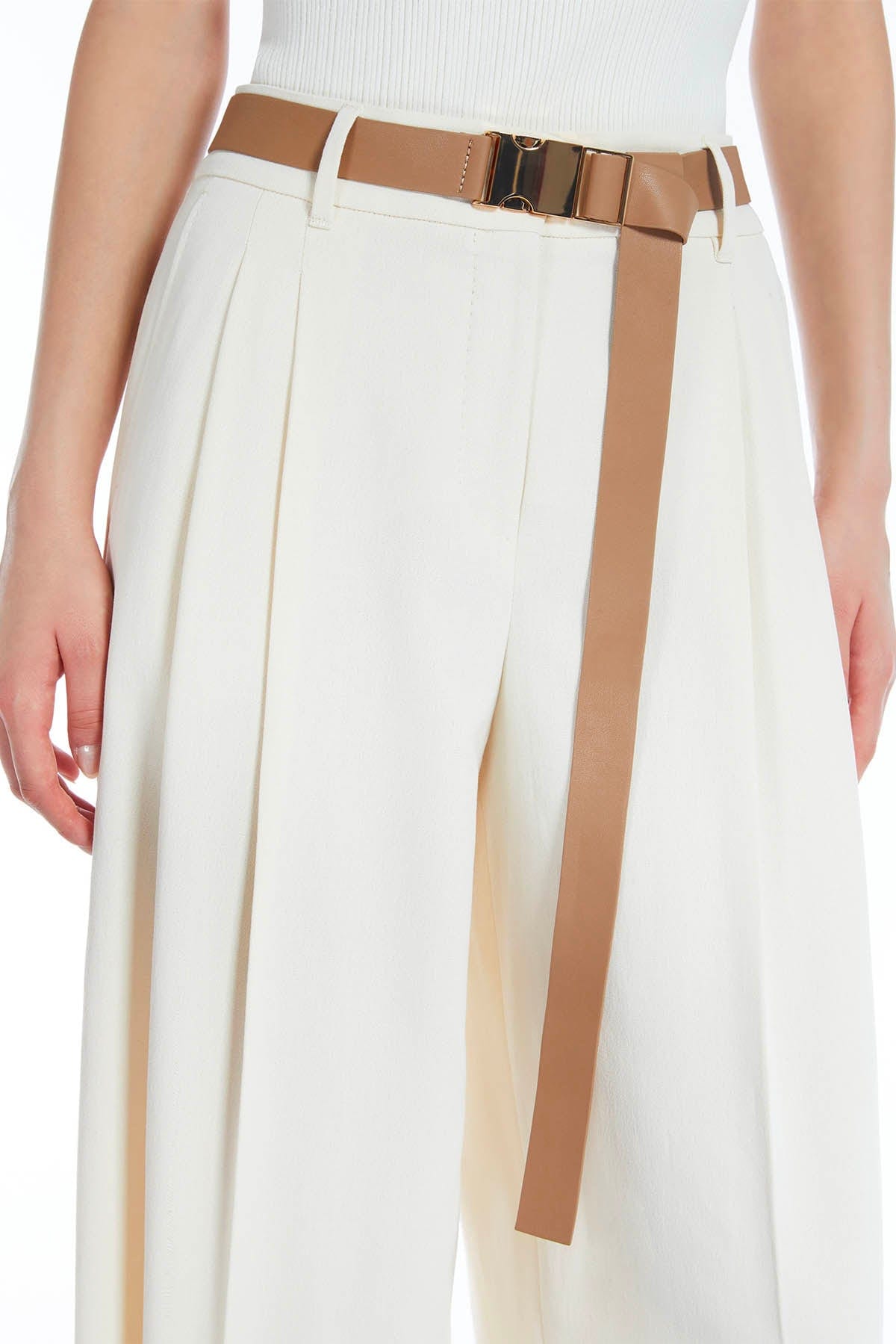 MAXMARA'S BRANDS PANTALONE LUNGO  BURRO / 34 Pantalone Donna Max Mara Studio Latina