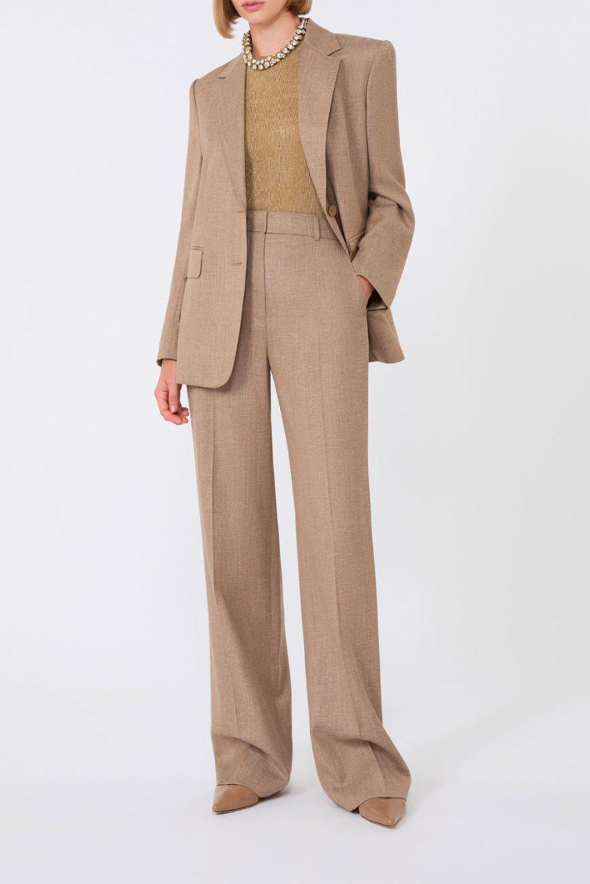 MAXMARA&#39;S BRANDS PANTALONE LUNGO  Pantalone lungo a palazzo donna Studio Max Mara Eziana