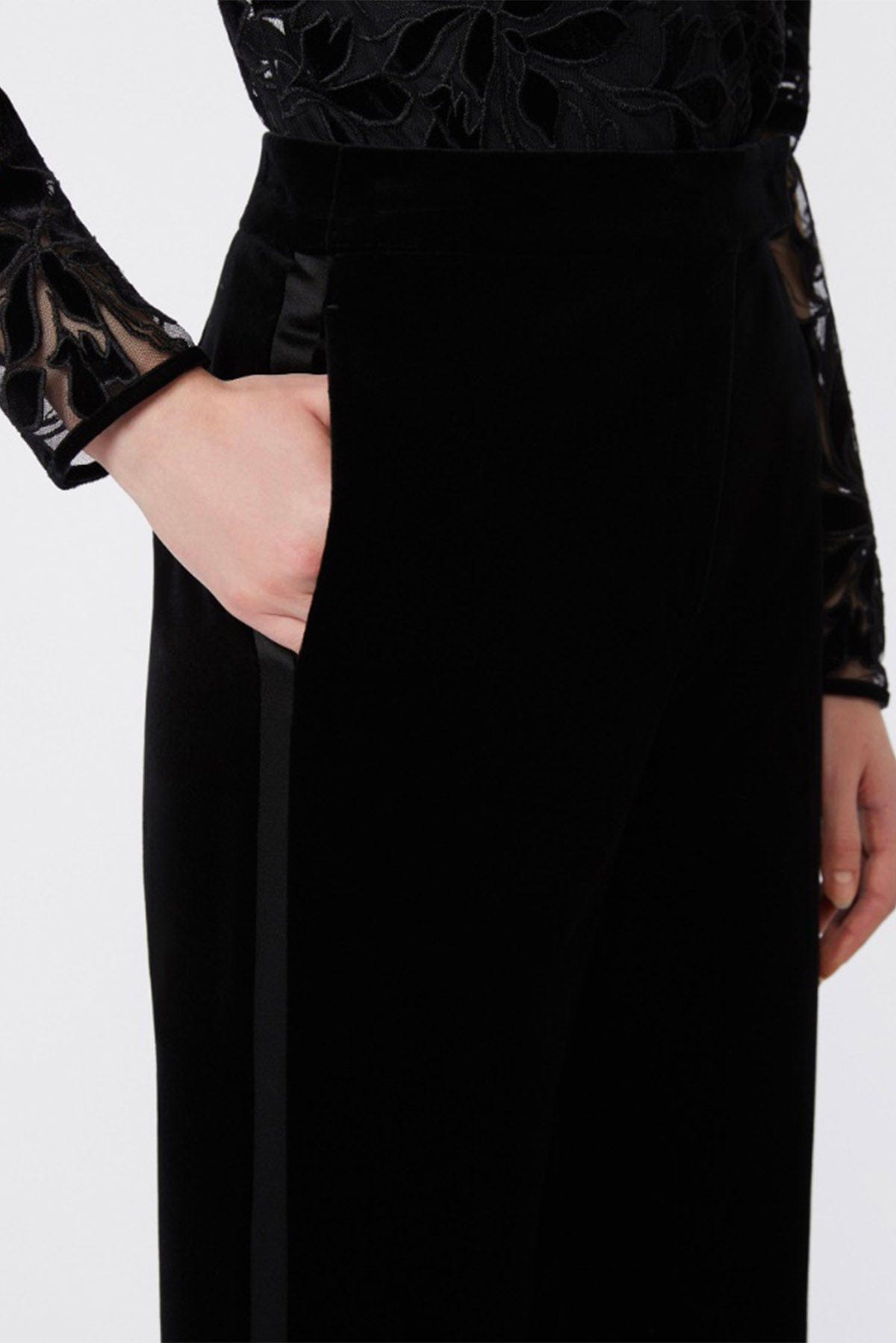 MAXMARA'S BRANDS PANTALONE LUNGO  NERO / 34 Pantalone lungo nero donna Max Mara Vetrino