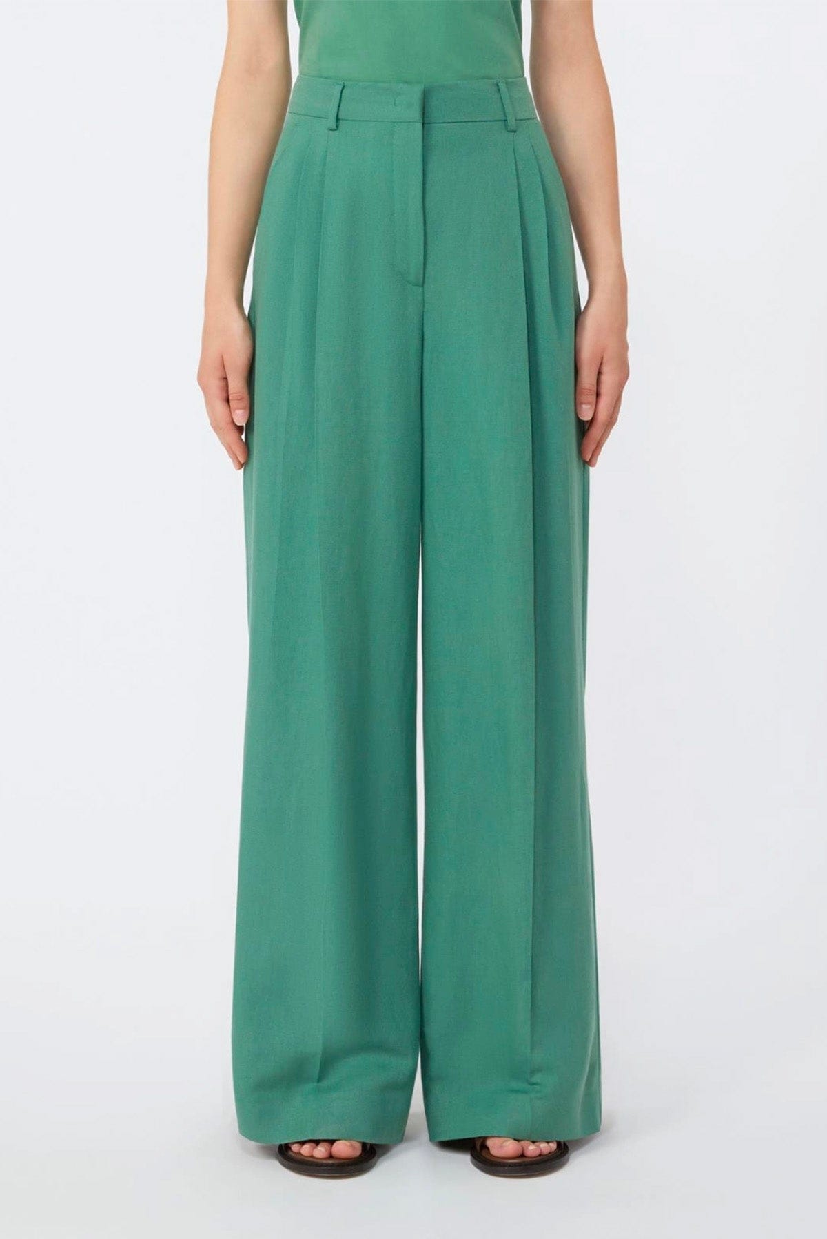 MAXMARA'S BRANDS PANTALONE LUNGO  Pantalone verde donna Max Mara Weekend Wkdveliero