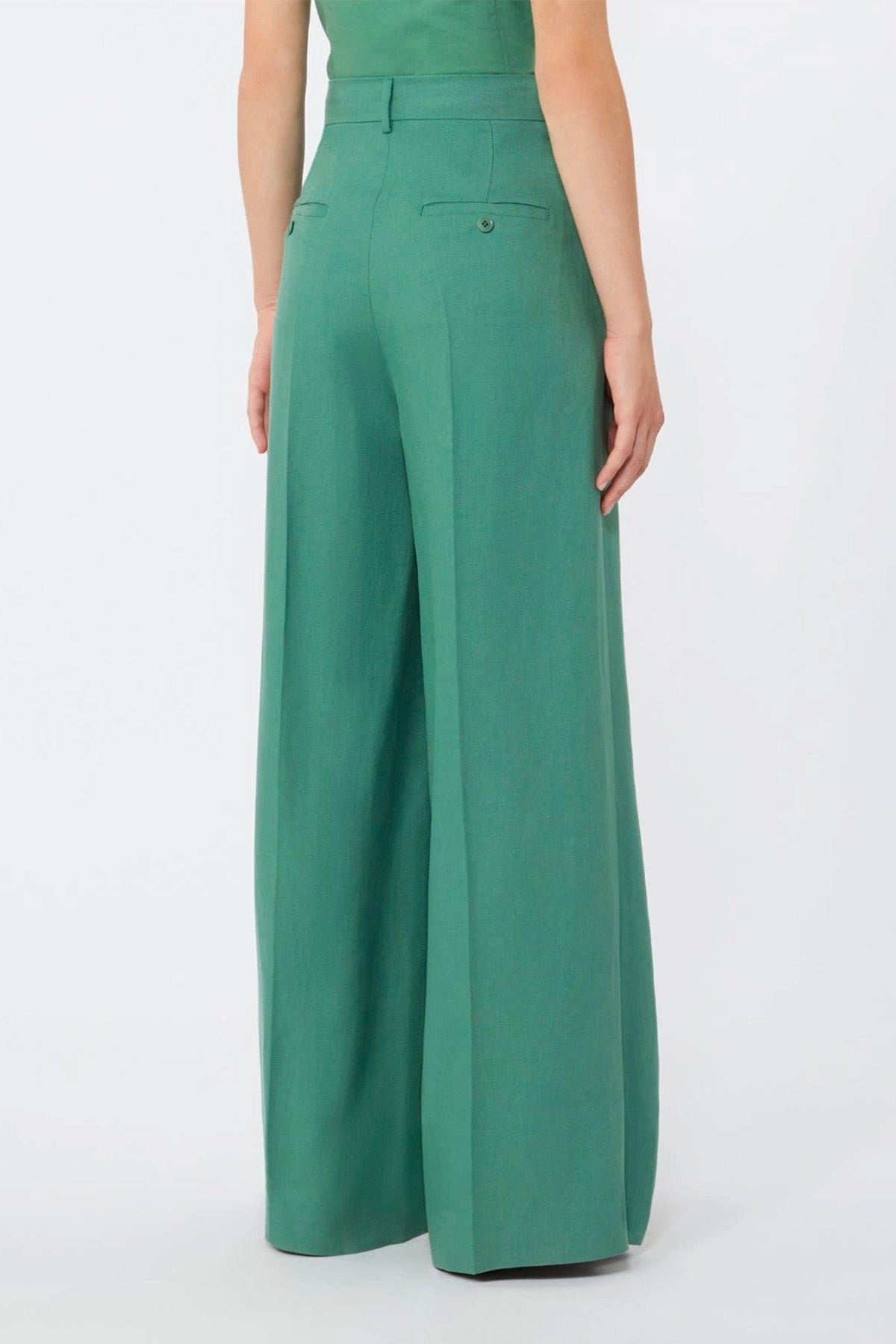 MAXMARA'S BRANDS PANTALONE LUNGO  Pantalone verde donna Max Mara Weekend Wkdveliero