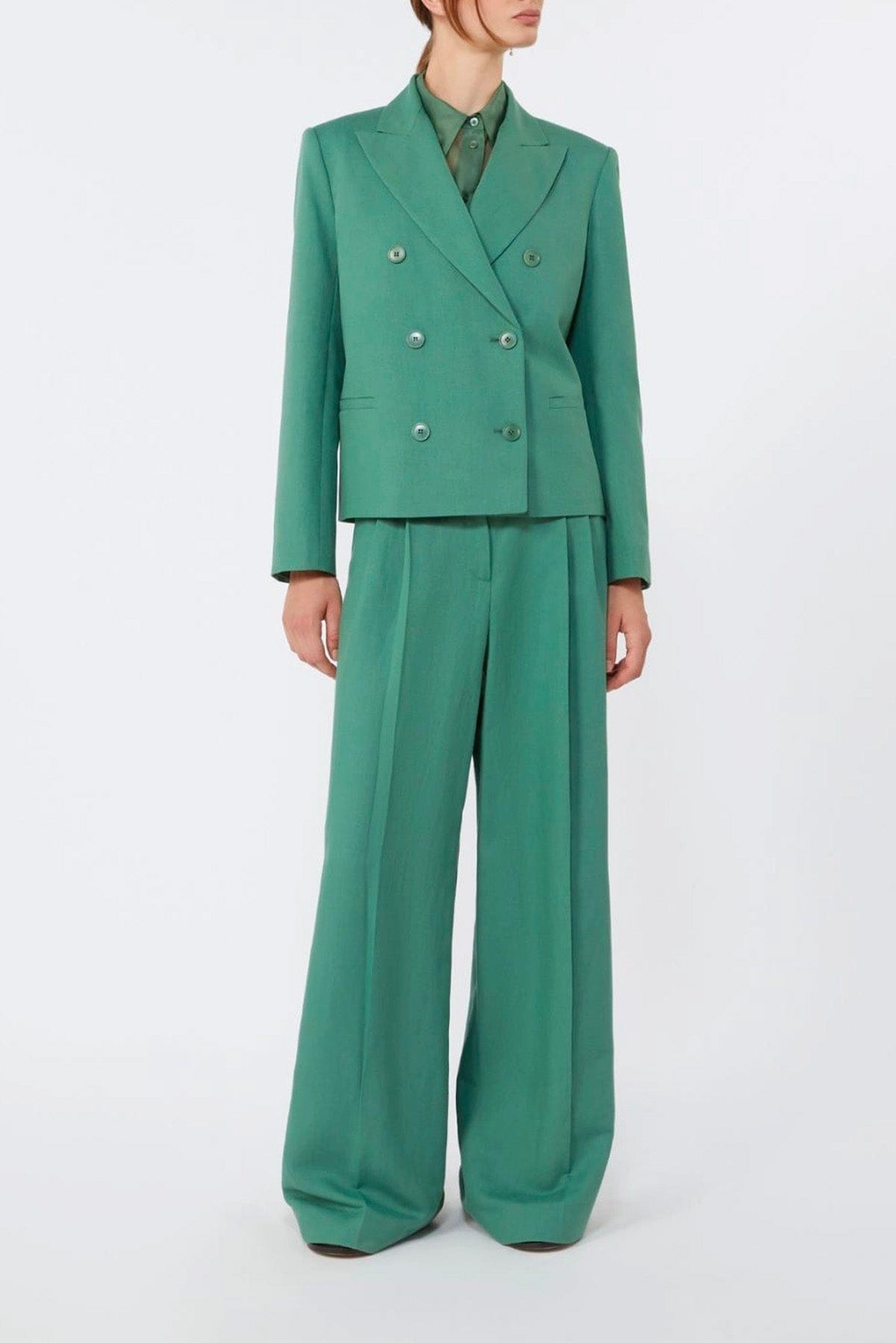 MAXMARA'S BRANDS PANTALONE LUNGO  Pantalone verde donna Max Mara Weekend Wkdveliero