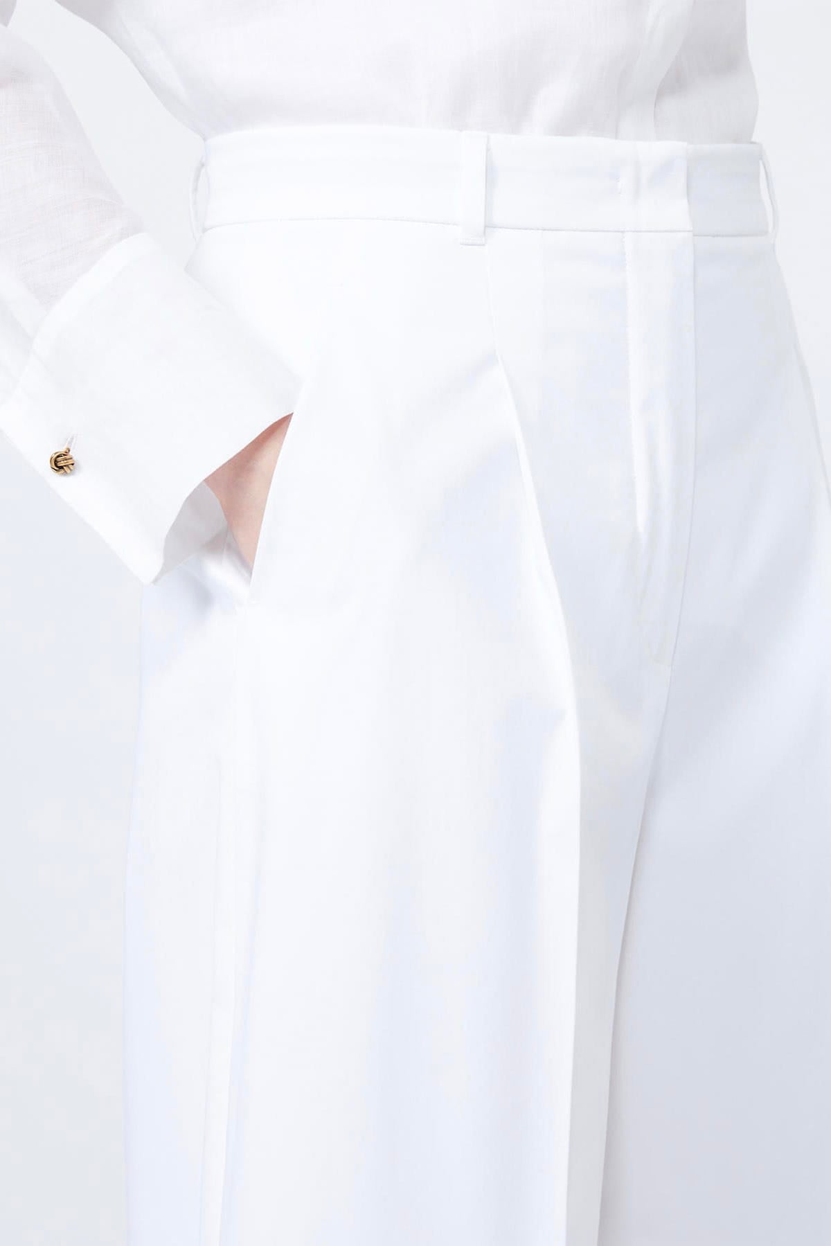 MAXMARA'S BRANDS PANTALONE LUNGO  BIANCO / 34 Pantaloni bianchi donna Max Mara Studio Msttequila