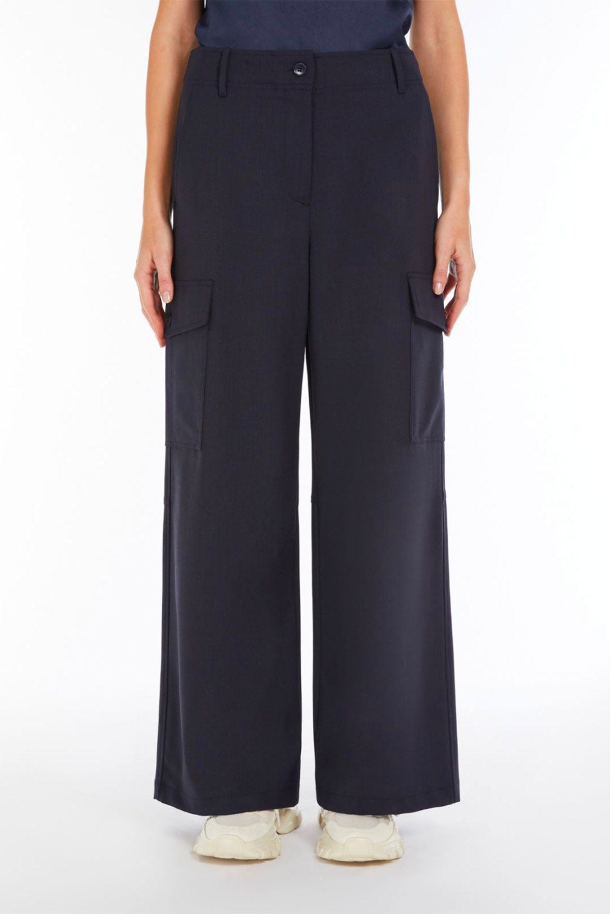 MAXMARA'S BRANDS PANTALONE LUNGO  BLU / 34 Pantaloni blu donna fluidi Max Mara Weekend Hidalgo