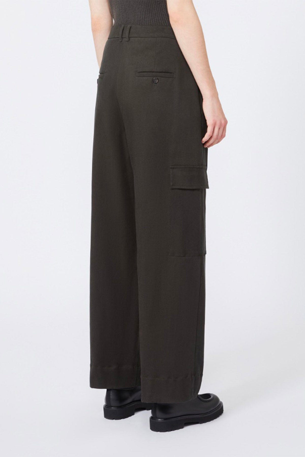 MAXMARA&#39;S BRANDS PANTALONE LUNGO  Pantaloni cargo scuri donna &#39;S Max Mara Enigma