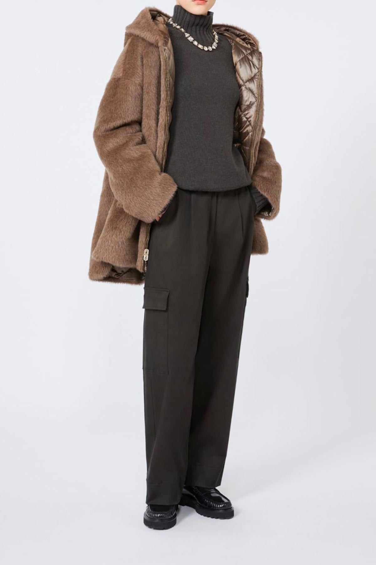MAXMARA&#39;S BRANDS PANTALONE LUNGO  Pantaloni cargo scuri donna &#39;S Max Mara Enigma