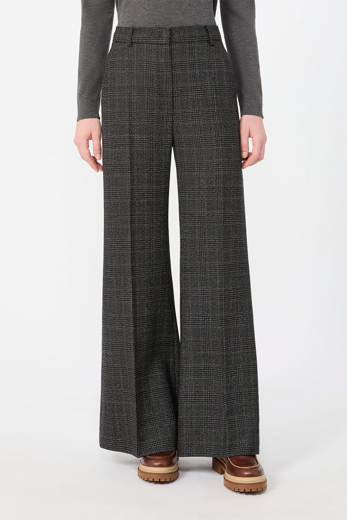 MAXMARA'S BRANDS PANTALONE LUNGO  Pantaloni disegno galles in lana Max Mara Weekend Wkdpacca
