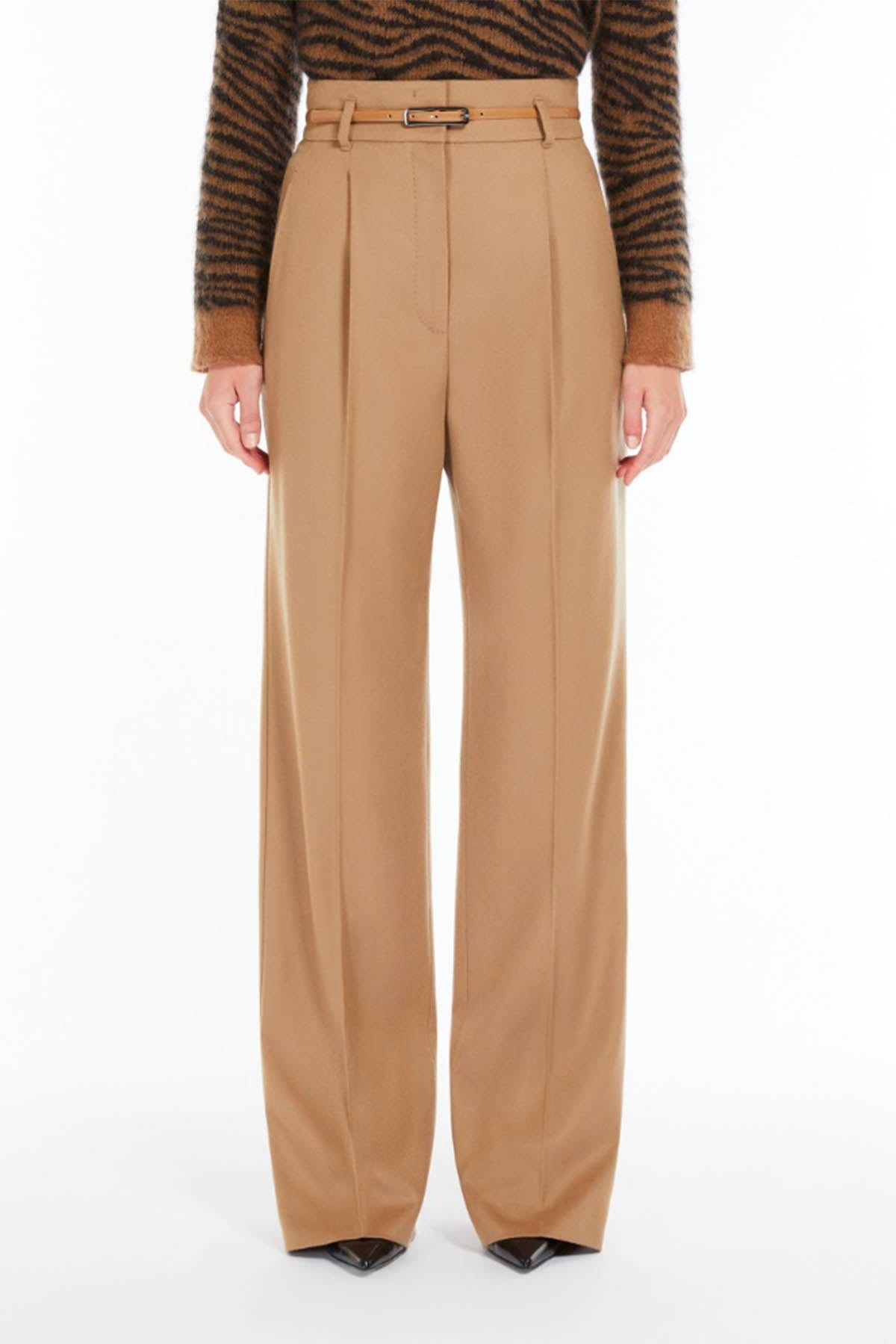 MAXMARA&#39;S BRANDS PANTALONE LUNGO  Pantaloni Donna Cammello Max Mara Studio Zac