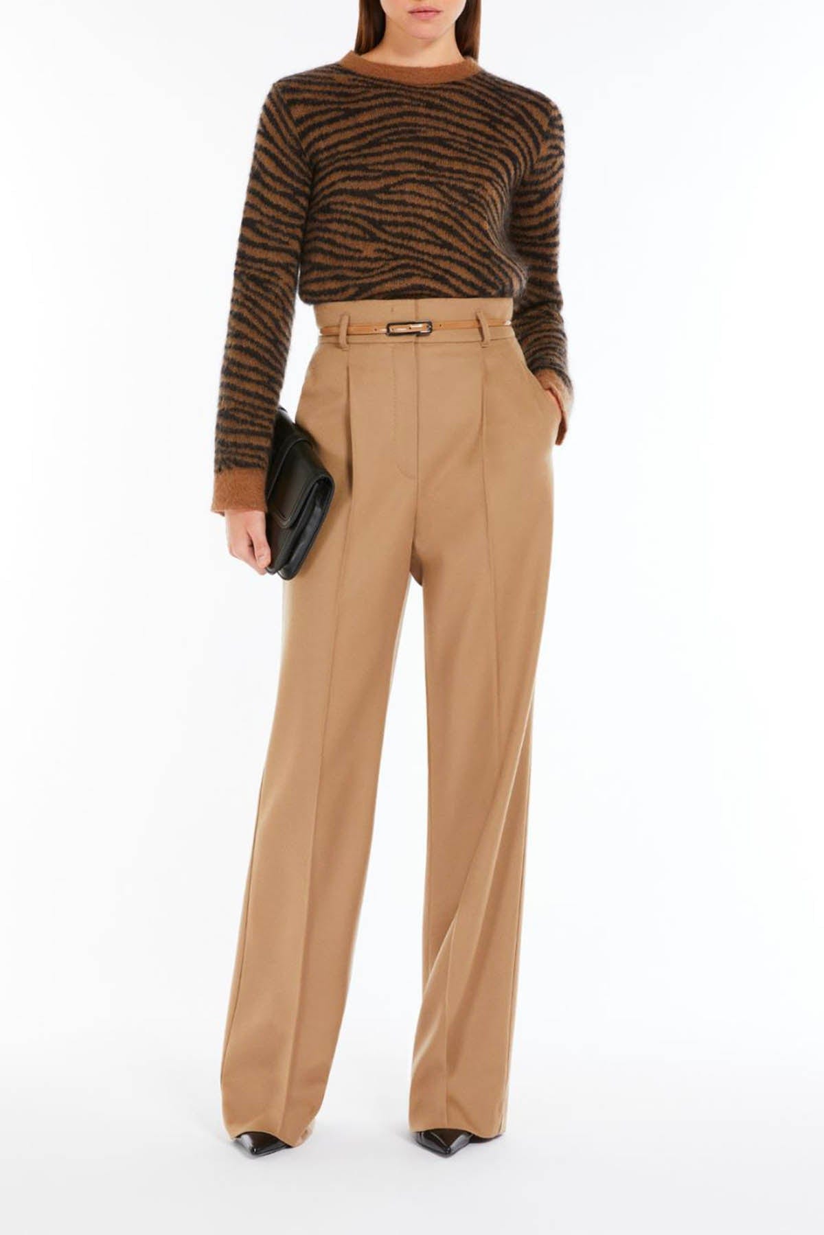 MAXMARA&#39;S BRANDS PANTALONE LUNGO  Pantaloni Donna Cammello Max Mara Studio Zac