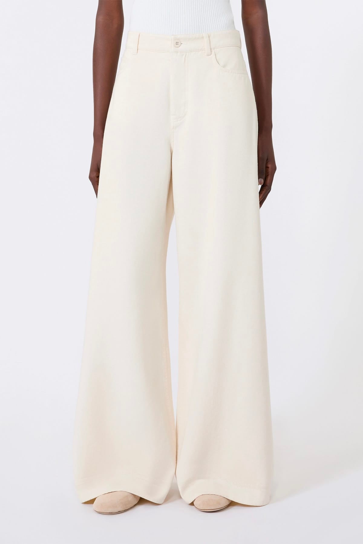 MAXMARA'S BRANDS PANTALONE LUNGO  Pantaloni donna ecru Max Mara Weekend Wkdcanneti