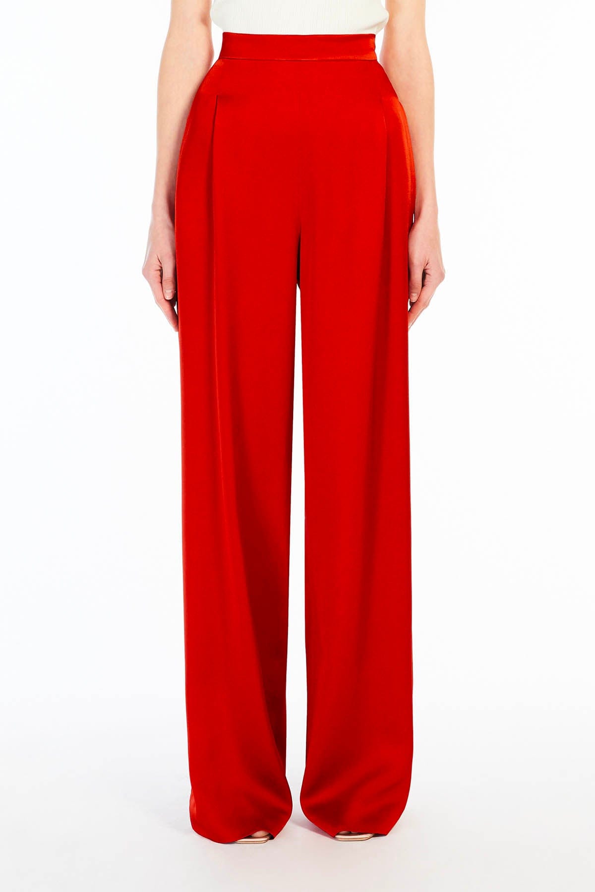 MAXMARA'S BRANDS PANTALONE LUNGO  ROSSO / 34 Pantaloni Donna Eleganti Max Mara Studio Attila