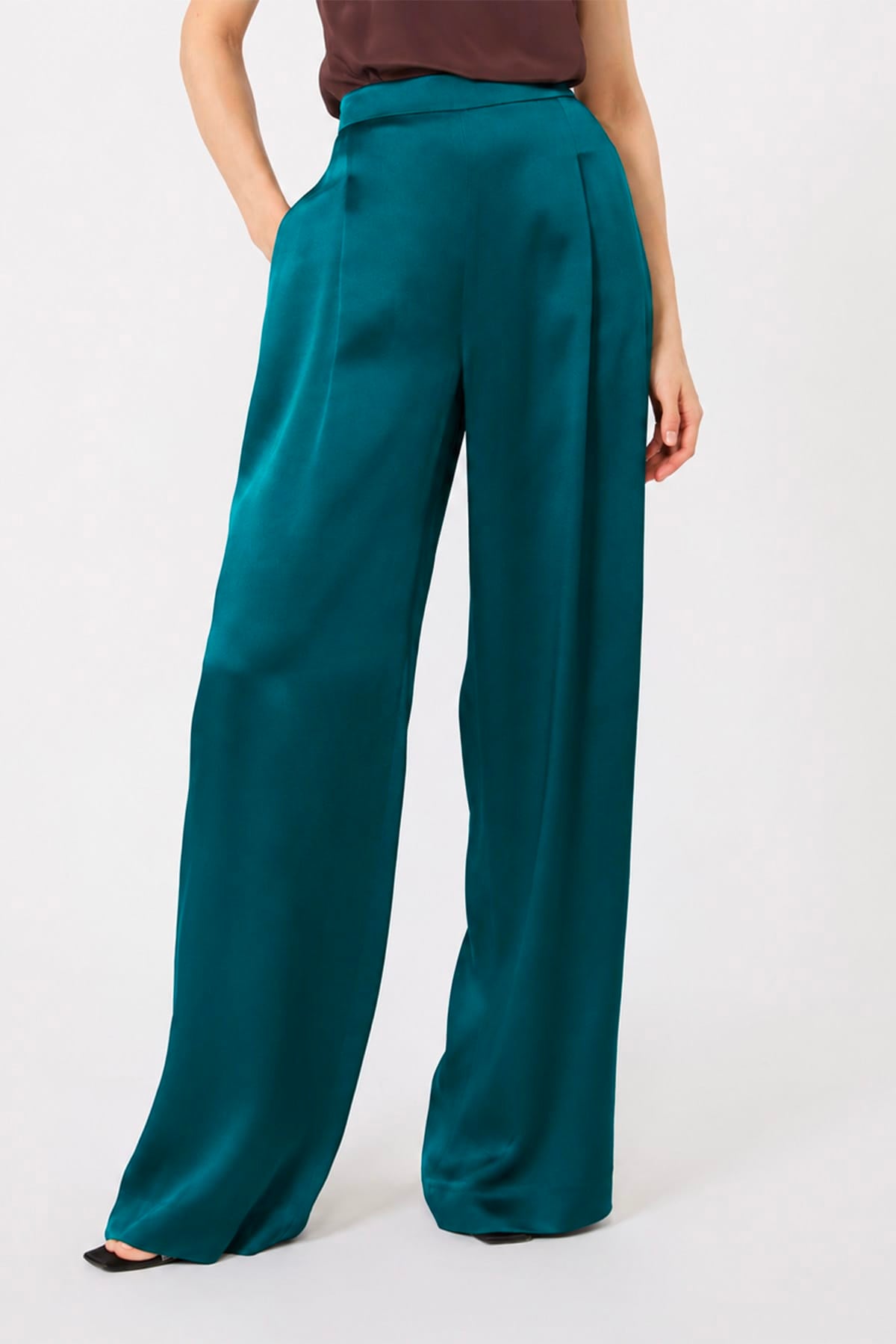 MAXMARA'S BRANDS PANTALONE LUNGO  Pantaloni donna in raso Max Mara Studio Msealpaca