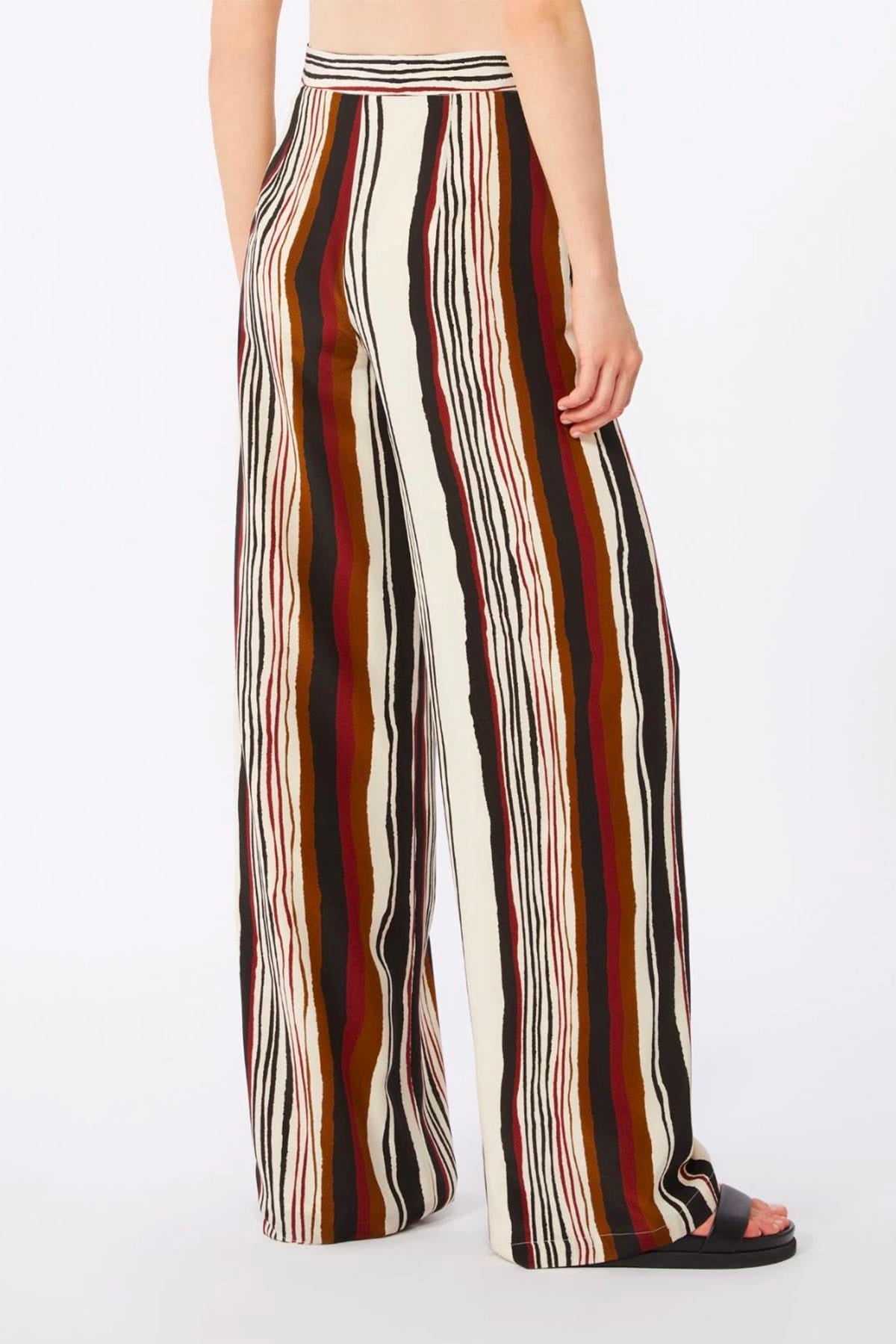 MAXMARA'S BRANDS PANTALONE LUNGO  Pantaloni donna in seta rigati Max Mara Studio Mstpagano