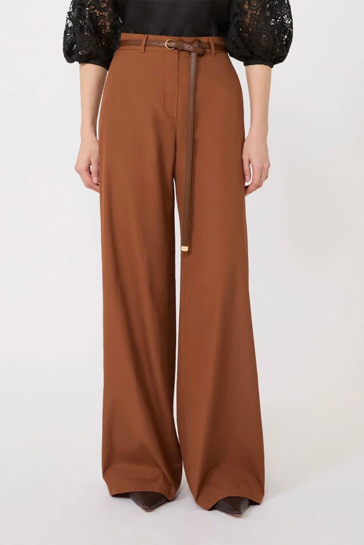 MAXMARA'S BRANDS PANTALONE LUNGO  ARGILLA / 34 Pantaloni Donna Max Mara Studio in cotone Mstfarea
