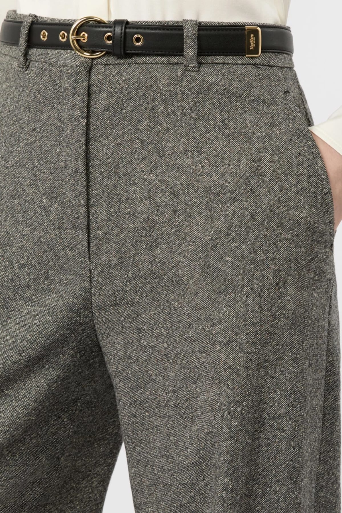 MAXMARA'S BRANDS PANTALONE LUNGO  BIANCO / NERO / 34 Pantaloni donna over Max Mara Studio Mstgioia