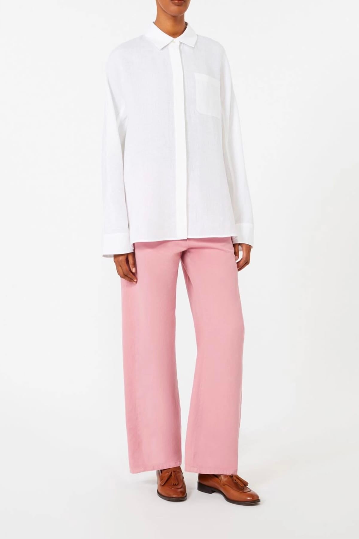 MAXMARA'S BRANDS PANTALONE LUNGO  Pantaloni dritti in cotone e lino 'S Max Mara Smmonorata