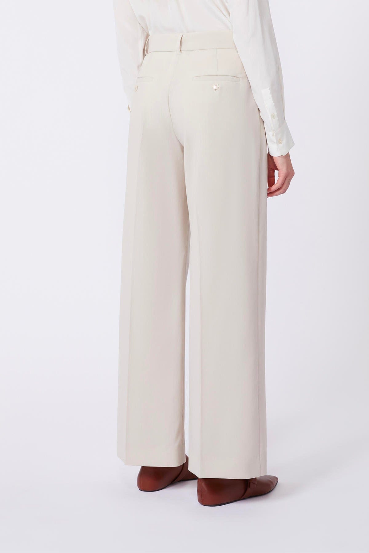 MAXMARA'S BRANDS PANTALONE LUNGO  ECRU / 34 Pantaloni eleganti donna Max Mara Weekend Wkdcorone