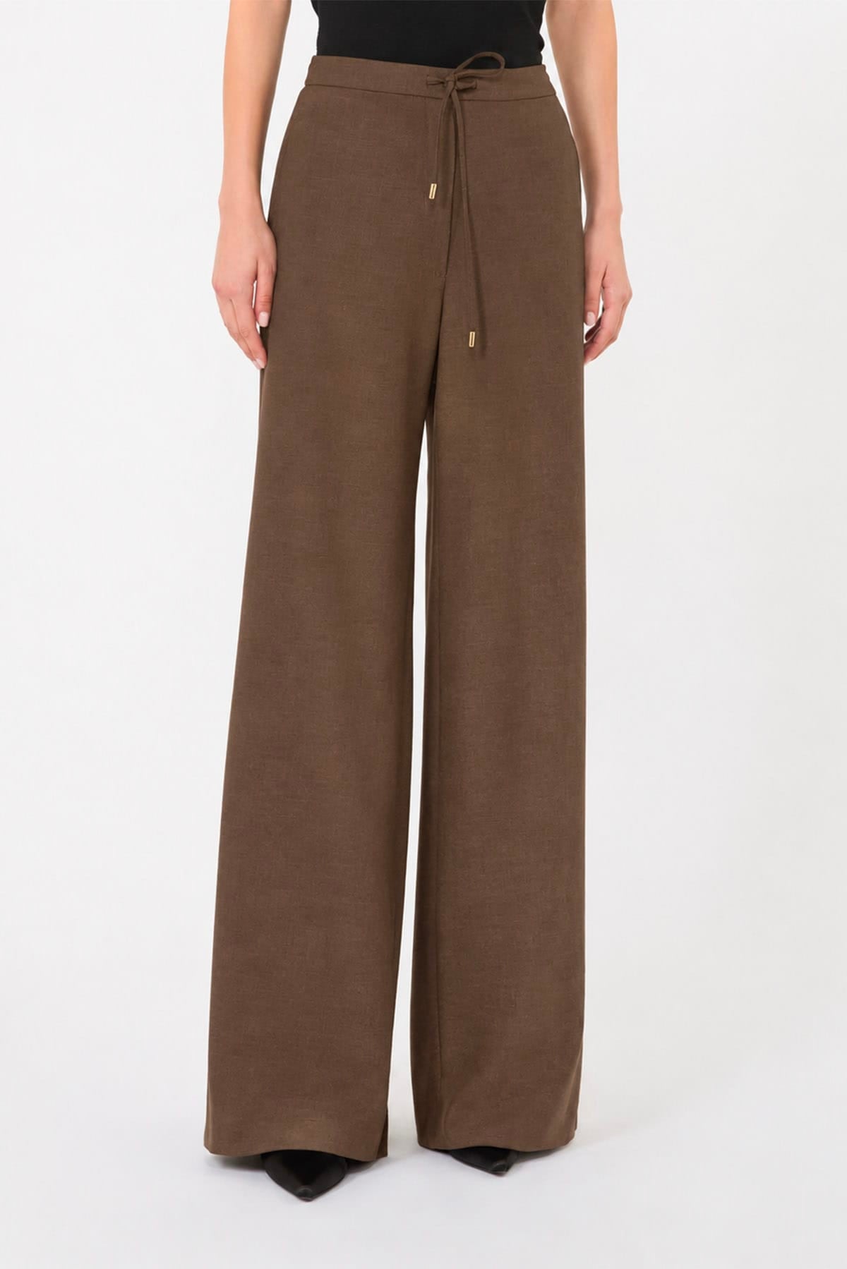 MAXMARA'S BRANDS PANTALONE LUNGO  Pantaloni fluidi in lana donna Max Mara Studio Mstdenaro
