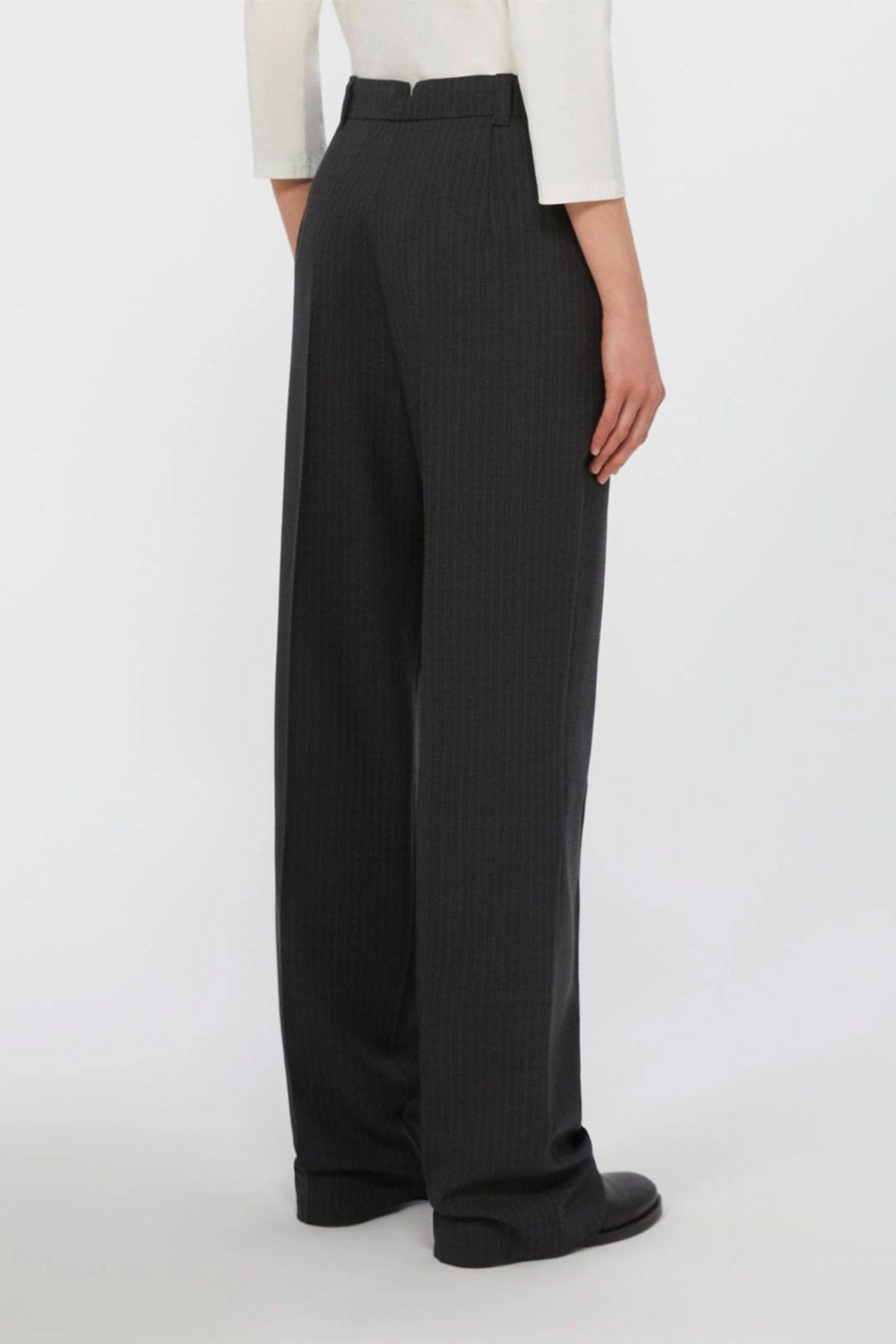 MAXMARA'S BRANDS PANTALONE LUNGO  GESSATO GRIGIO / 34 Pantaloni gessati grigi donna Max Mara Weekend Salsa