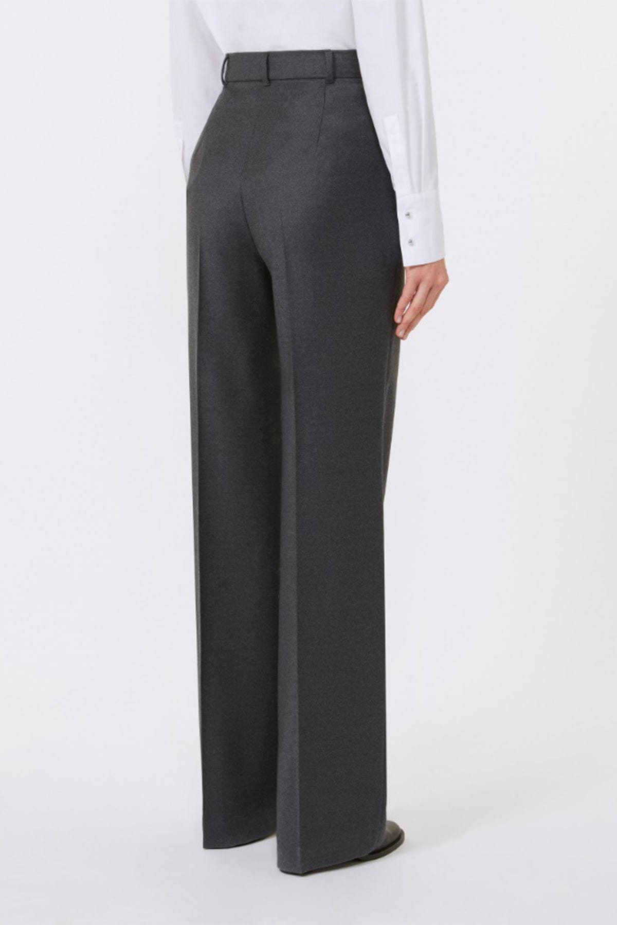 MAXMARA&#39;S BRANDS PANTALONE LUNGO  Pantaloni grigi in lana Donna Max Mara Studio Lambro