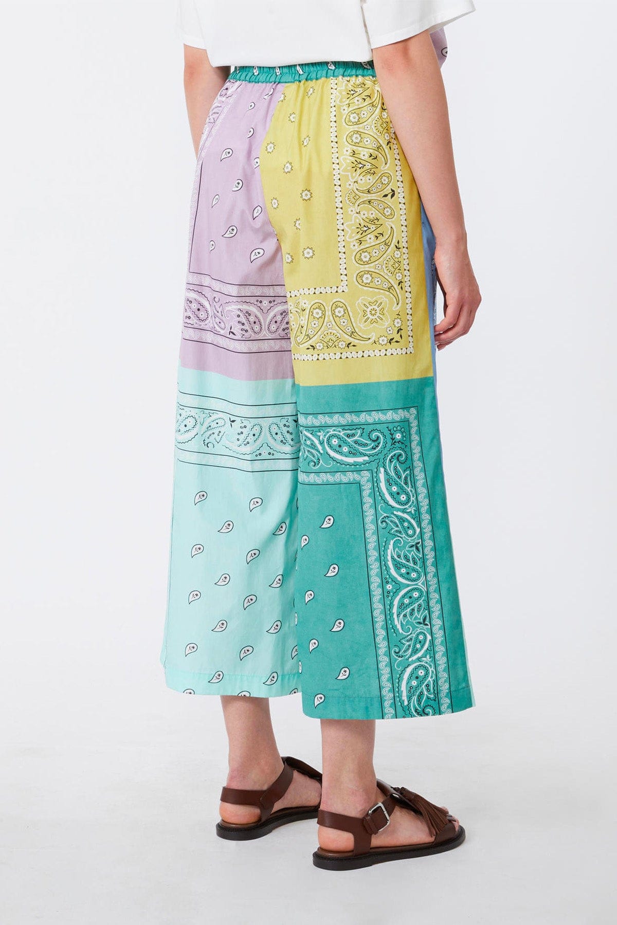 MAXMARA'S BRANDS PANTALONE LUNGO  Pantaloni in cotone stampa bandana Weekend Max Mara Wkdpepe