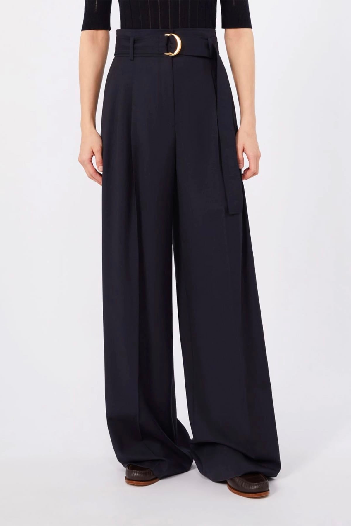 MAXMARA'S BRANDS PANTALONE LUNGO  Pantaloni in lana ampi donna Max Mara Studio Mstserio