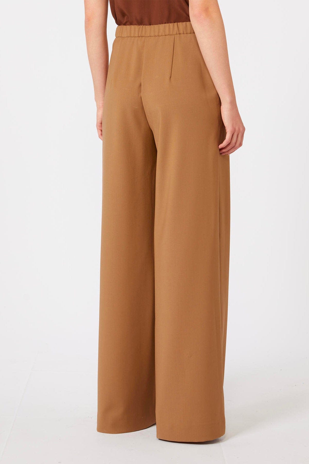 MAXMARA'S BRANDS PANTALONE LUNGO  CAMMELLO / 34 Pantaloni in lana donan Max Mara Studio Mstcorone