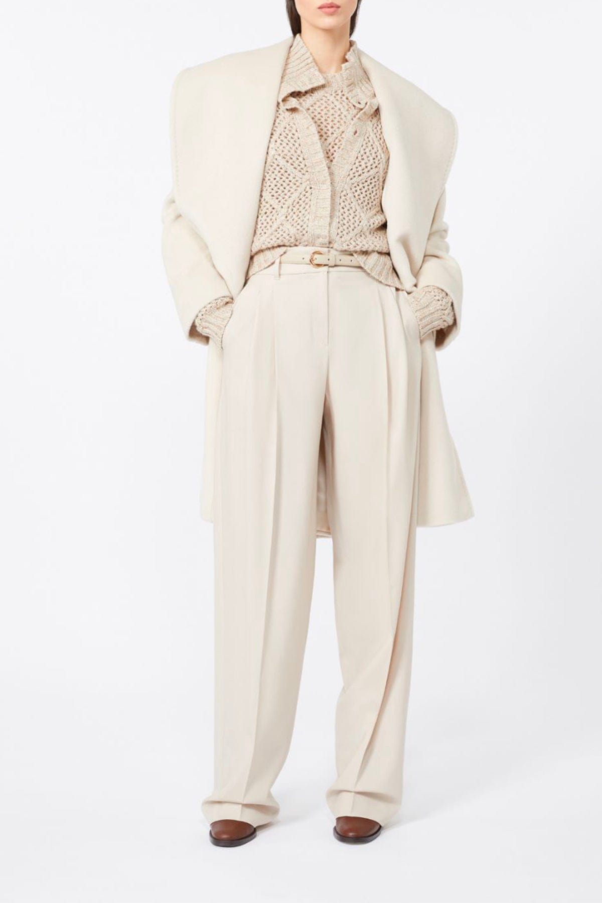 MAXMARA&#39;S BRANDS PANTALONE LUNGO  Pantaloni in lana donna Max Mara Studio Entrata