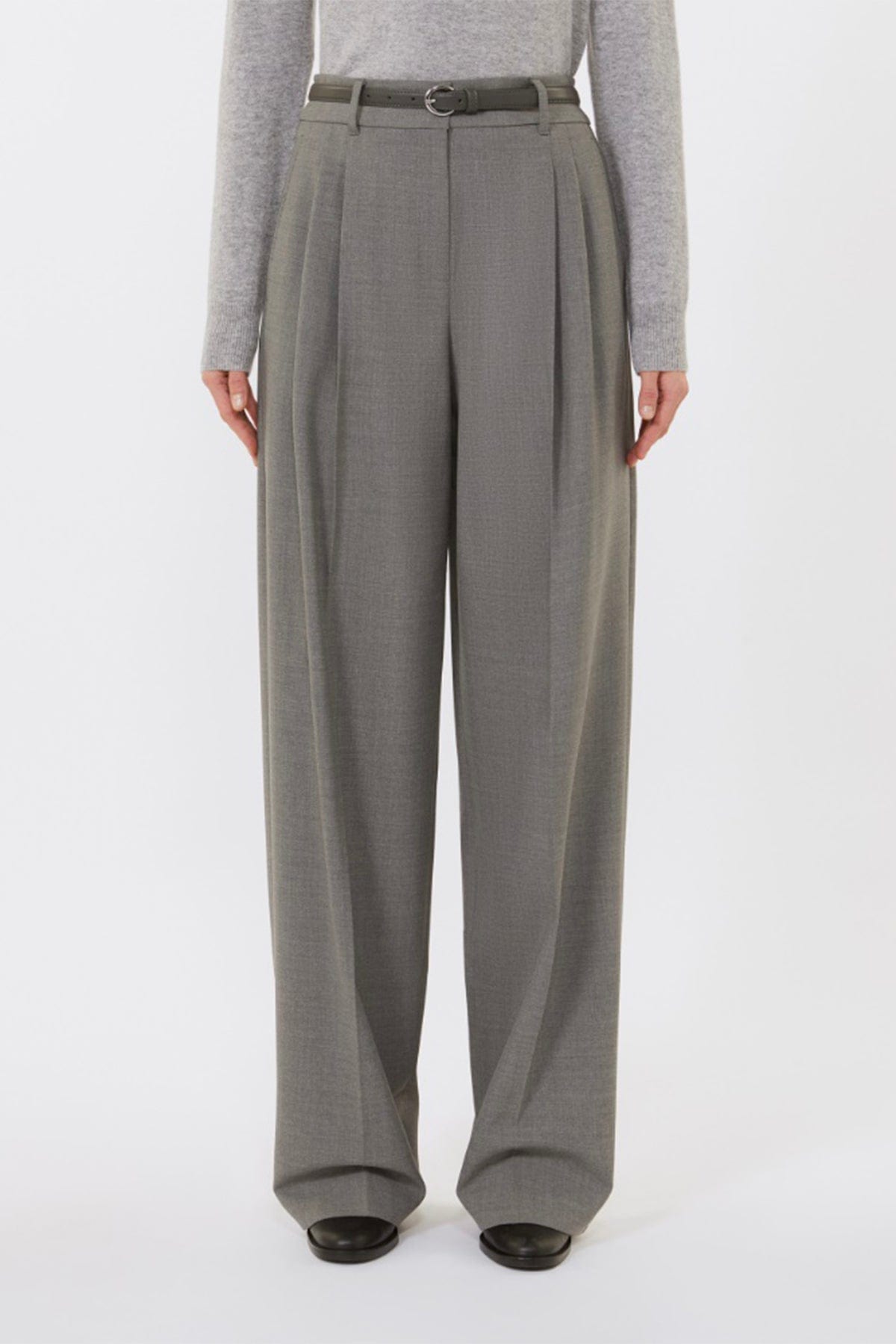 MAXMARA'S BRANDS PANTALONE LUNGO  GRIGIO / 34 Pantaloni in lana donna Max Mara Studio Entrata