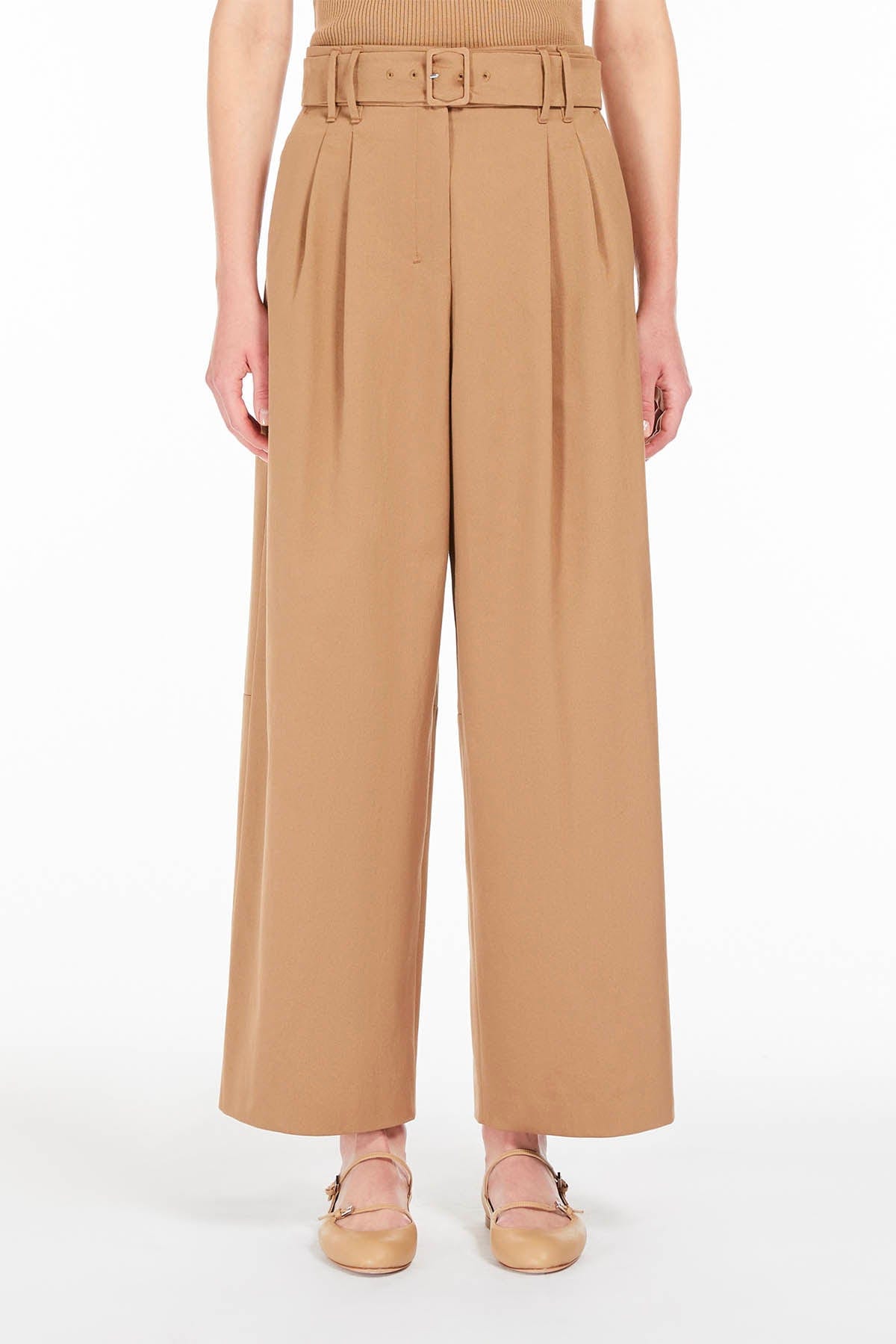 MAXMARA'S BRANDS PANTALONE LUNGO  CAMMELLO / 34 Pantaloni in Lana Donna 'S Max Mara Dina