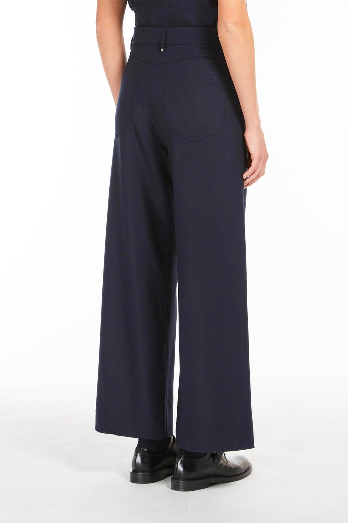 MAXMARA'S BRANDS PANTALONE LUNGO  BLU SCURO / 34 Pantaloni in Lana Donna 'S Max Mara Ermes